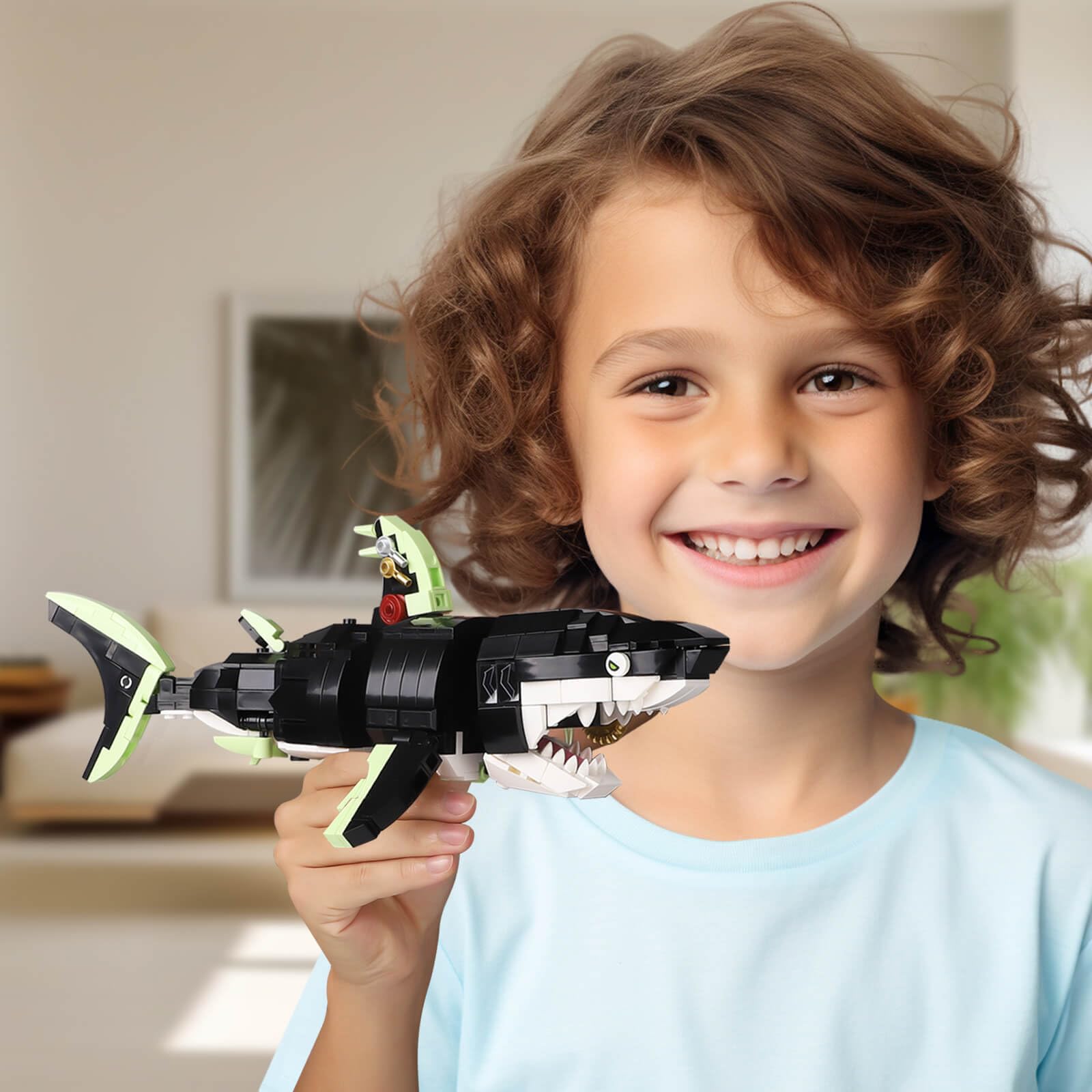 747-Piece Mechanical Sharks Building Blocks Set - Ocean Animal Toys for Kids, Teens & Adults Ages 8-16 | STEM Educational Toy for Creative Play & Home Decoration
