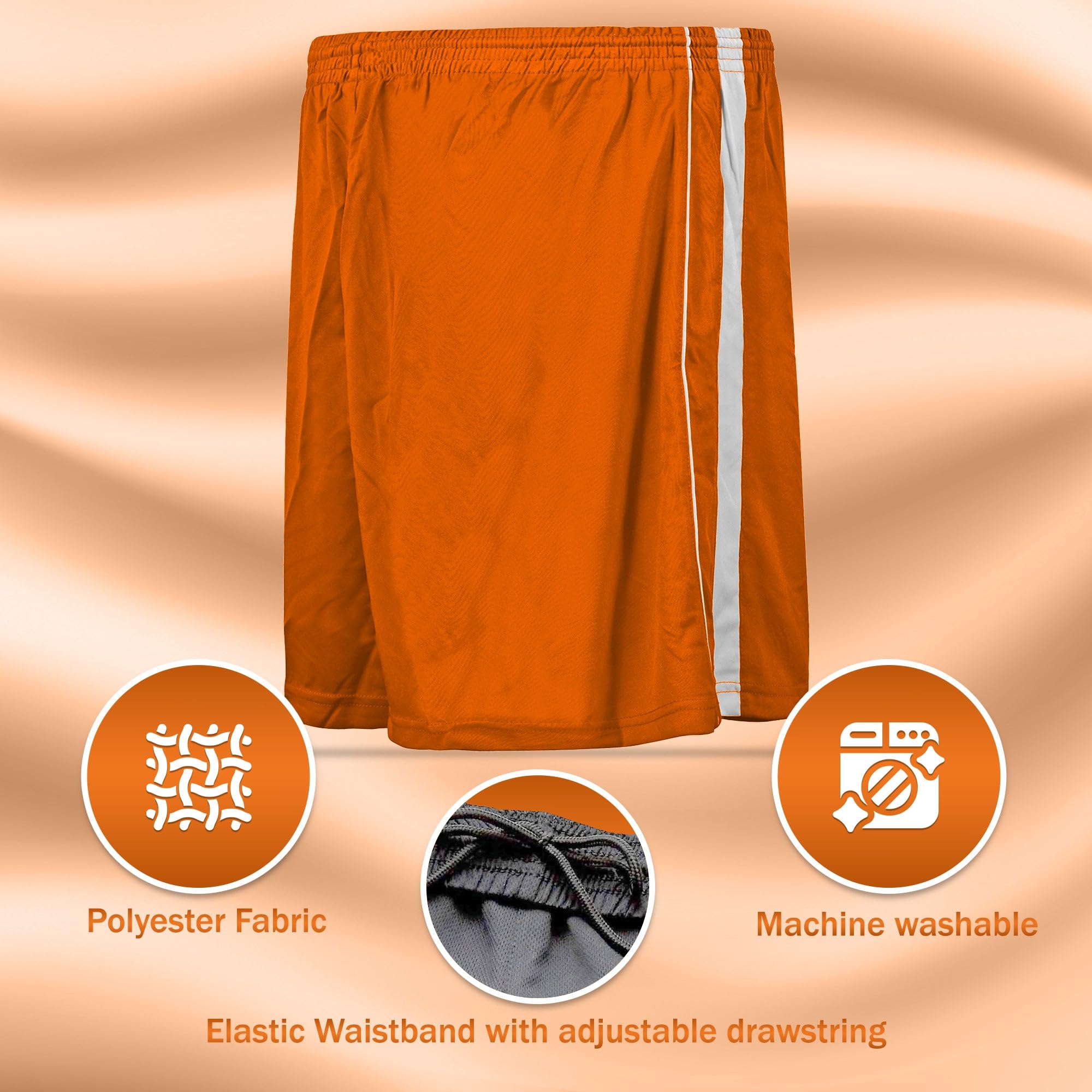 Vizari Youth Athletic Shorts - Breathable Polyester Sports Shorts for Boys & Girls | Ideal for Soccer, Gym Workouts, Running & Active Play | Perfect for Training, School PE & Outdoor Activities