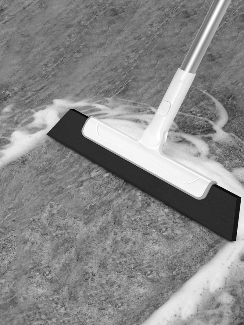 XLAHD Professional Shower Foam Floor Cleaner Squeegee Mop with Long Handle - Bathroom Wiper Scraper for Wet Rooms, Hardwood, Tile, Concrete & Marble Floors (28cm) - Perfect for Bathroom Cleaning, Window Wiping & Household Maintenance