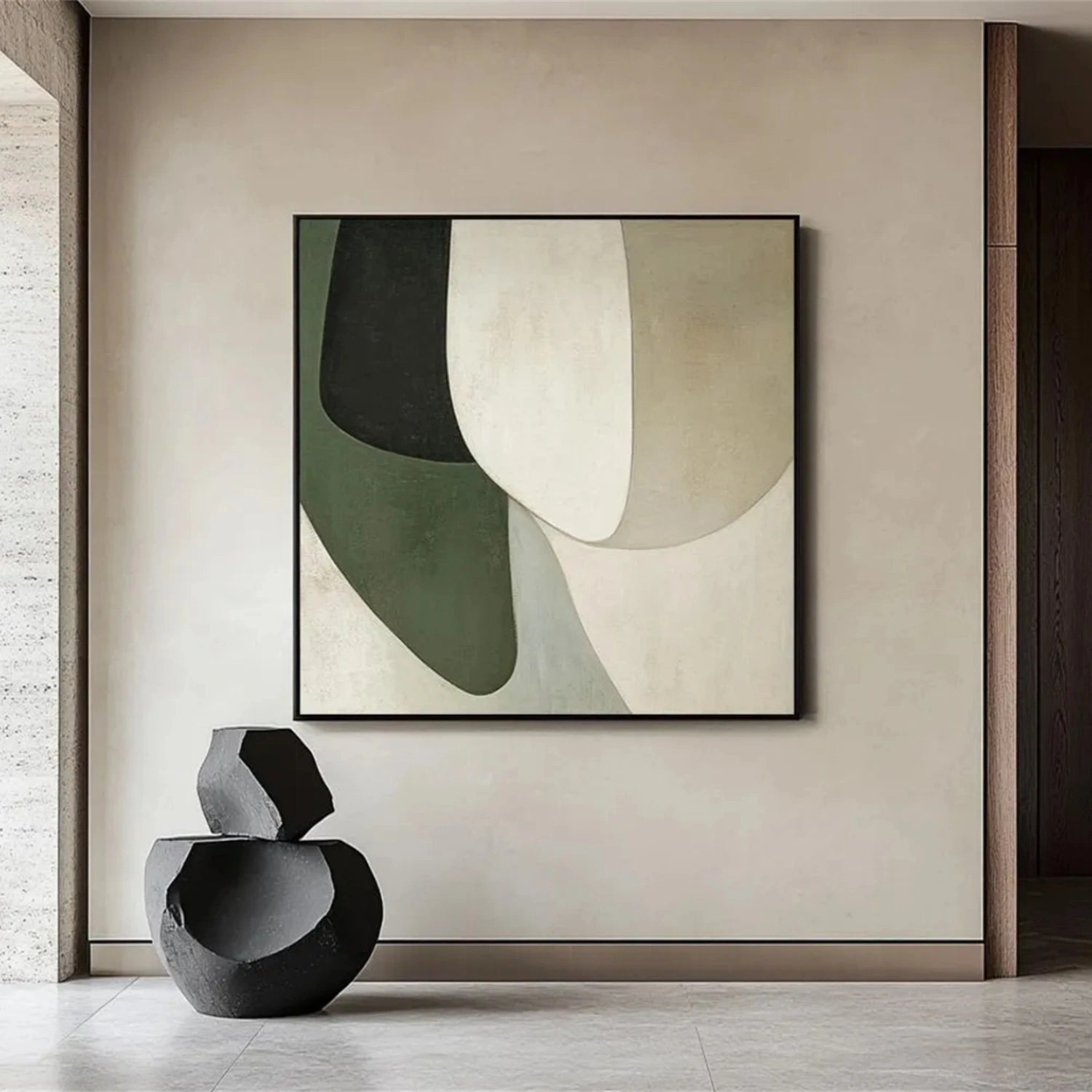 Blue & Green Abstract Wall Art Print #BG092 - Modern Home Decor for Living Room, Bedroom & Office