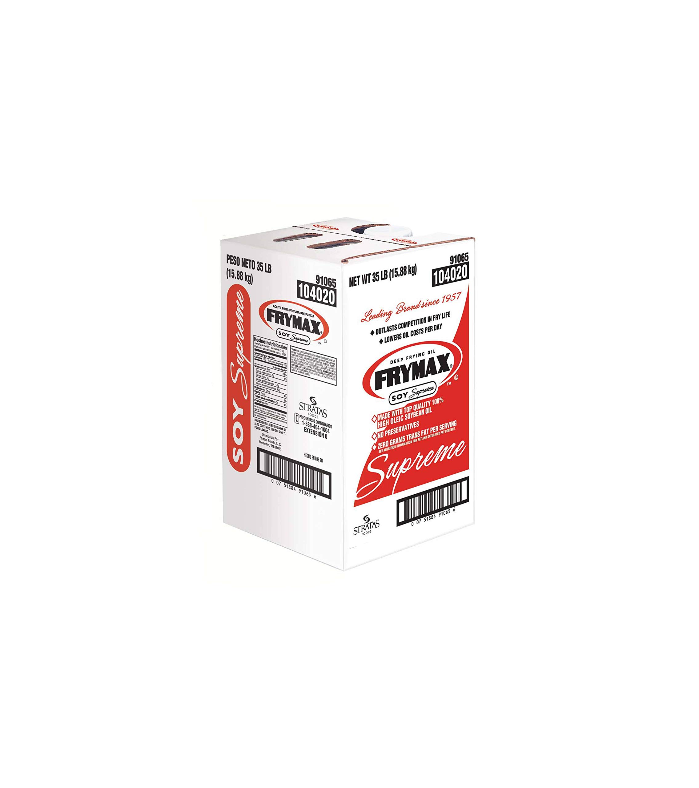Stratas Frymax Supreme Soybean Oil for Deep Frying - 35 lb Bulk Commercial Cooking Oil | Perfect for Restaurants, Food Trucks & Catering Businesses