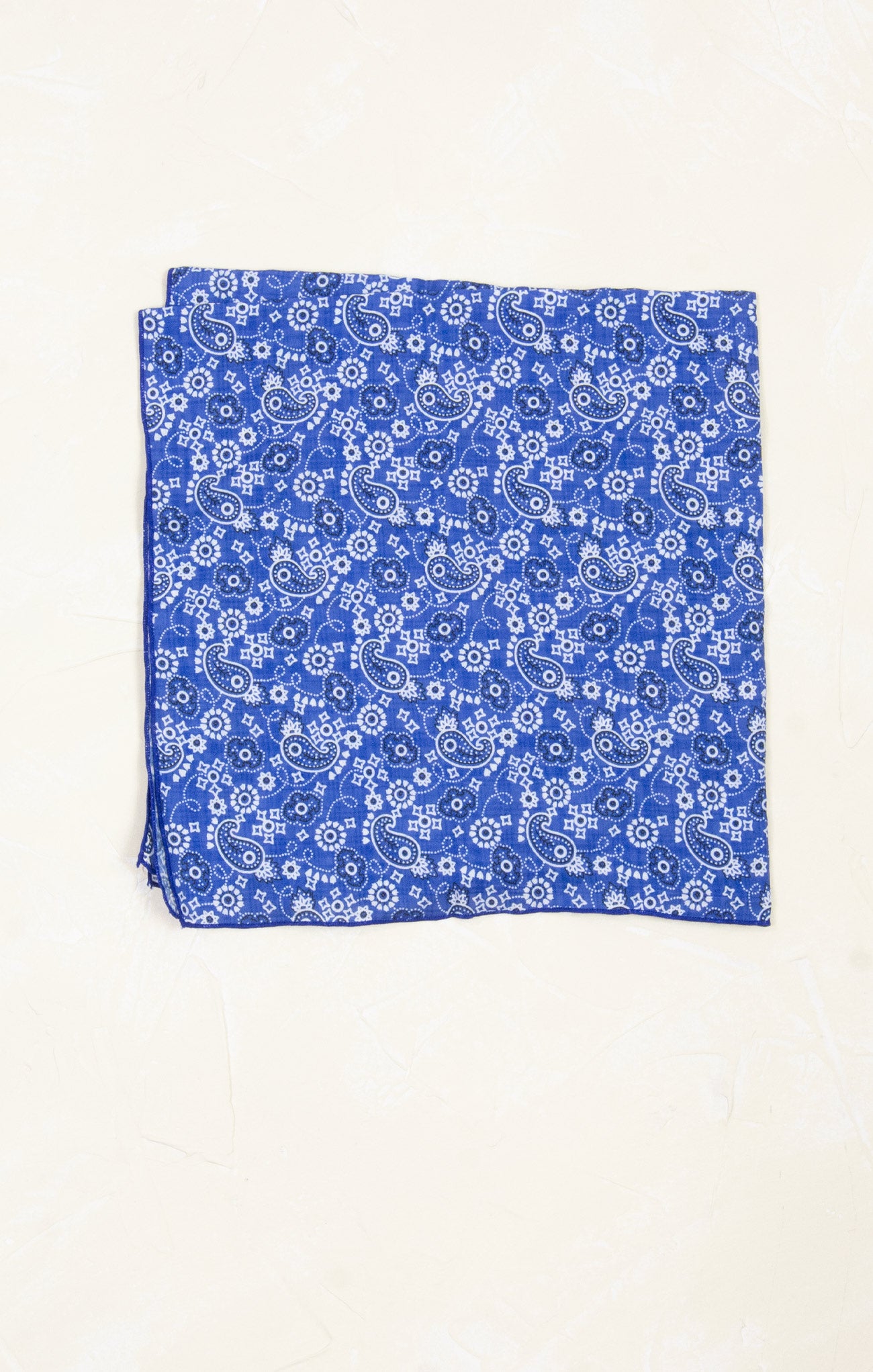 Blue Floral Paisley Cotton Square Scarf - Lightweight Fashion Accessory for Women | Perfect for Spring Outfits, Beach Cover-ups & Boho Style
