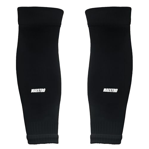Maestro Leg Sleeves for Men & Boys - Breathable Shin Guard Sleeves for Soccer, Football, Hockey - Perfect for Sports Training & Game Protection