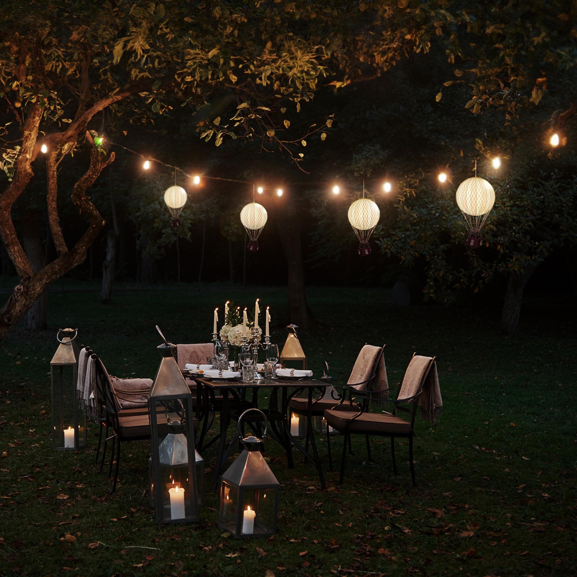 Authentic LED Hot Air Balloon Lanterns - Remote Control Magical Night Lights for Home Decor, Parties & Romantic Evenings | Jules Verne Inspired Rainbow Light Decor | Perfect for Bedrooms, Weddings & Outdoor Gatherings