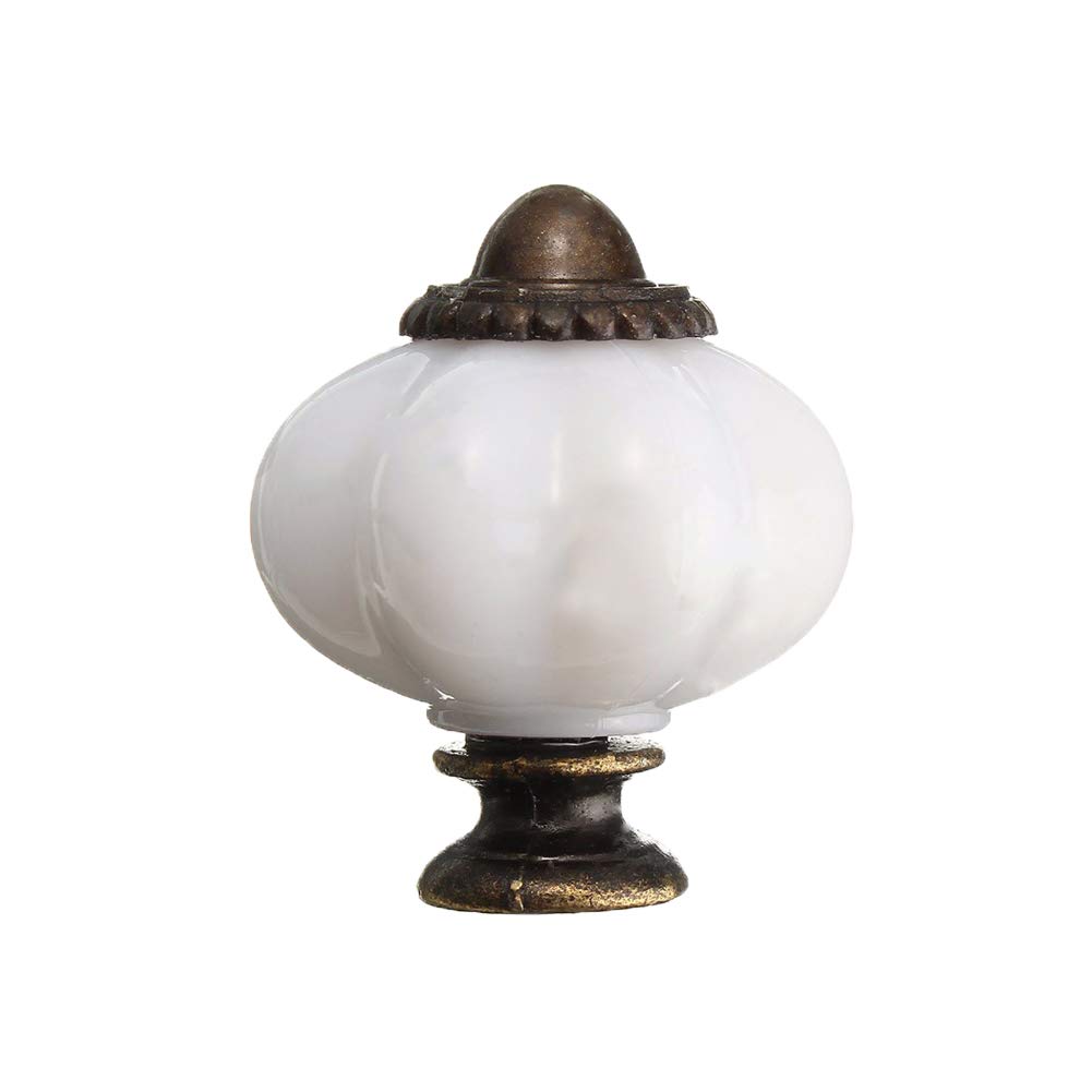12Pcs White Acrylic Pumpkin Cabinet Knobs - Decorative Drawer Pulls for Kitchen Cupboards, Dressers & Furniture Hardware - Perfect for Halloween, Fall Decor & Home Renovation Projects