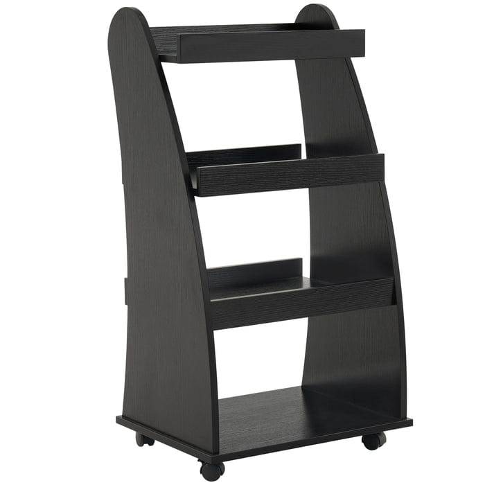 4-Tier Salon Rolling Utility Cart with Wheels - Mobile Storage Organizer for Hair Stylists, Nail Techs & Beauty Professionals - Perfect for Salon, Spa, Home & Office Use