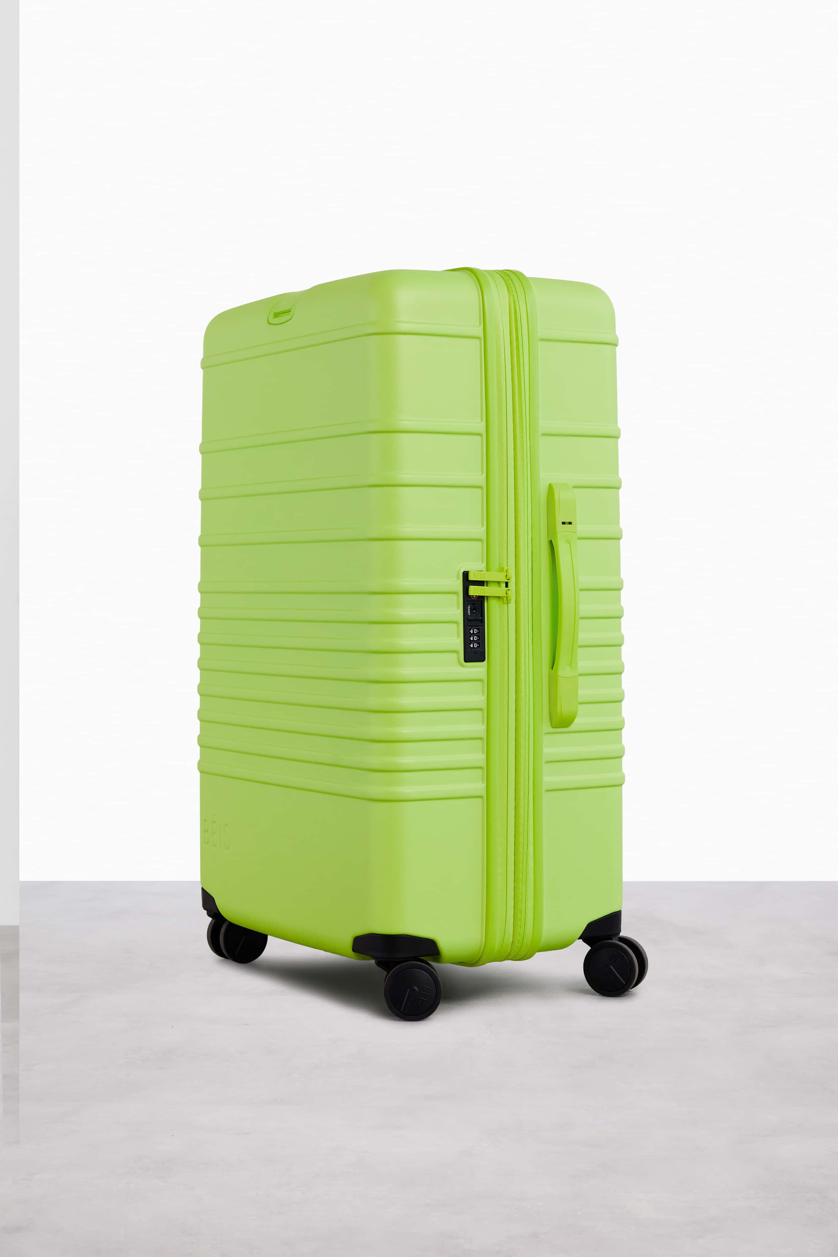 Large Check-In Roller Suitcase in Citron Yellow - Spacious & Durable Luggage for Travel, Business Trips & Vacations