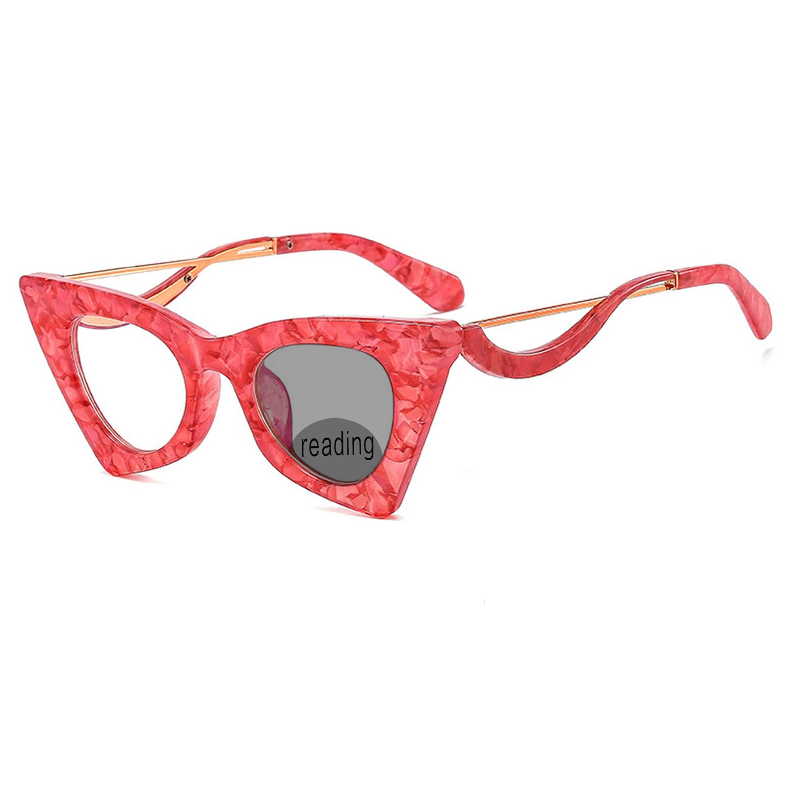 Stylish Bifocal Cat Eye Reading Glasses for Women & Men - Photochromic Vintage Magnifier Presbyopia Eyewear - Perfect for Reading, Computer Work & Fashion Accessories