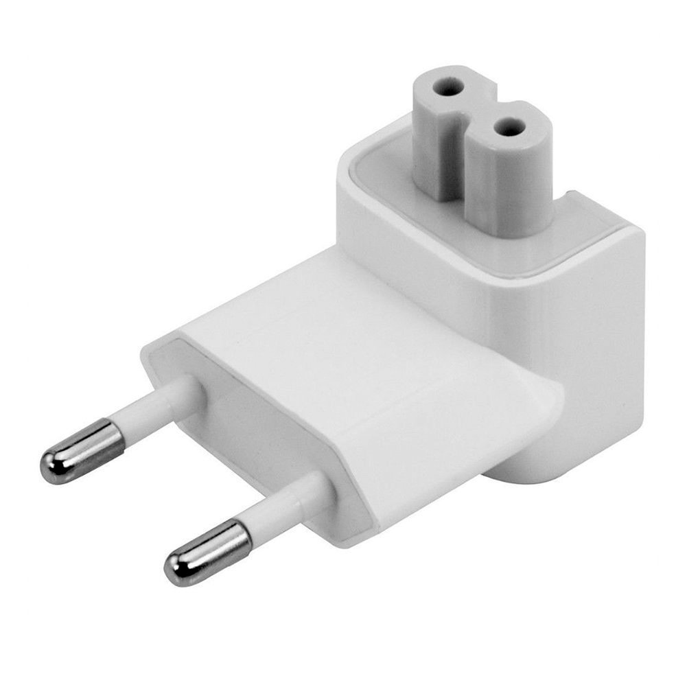 Universal US to Europe Plug Adapter - Travel Charger Converter for Apple MacBook & iBook (White) | Perfect for Business Trips & Study Abroad in EU Countries