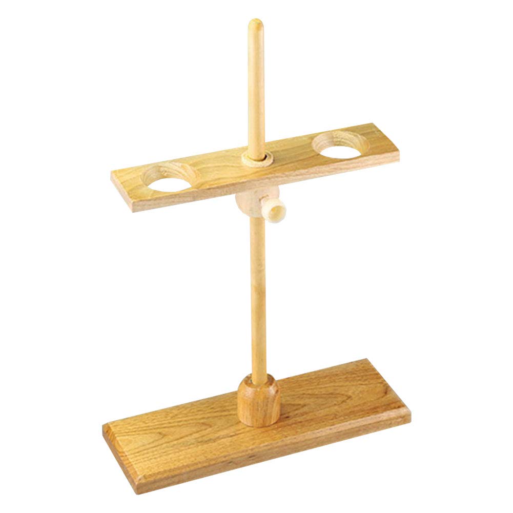 Premium Wooden Funnel Stand with 2-Hole Separation - Sturdy Funnel Holder Rack for Lab & Home Use (Pack of 1) - Perfect for Chemistry Experiments, Essential Oil Mixing & DIY Projects