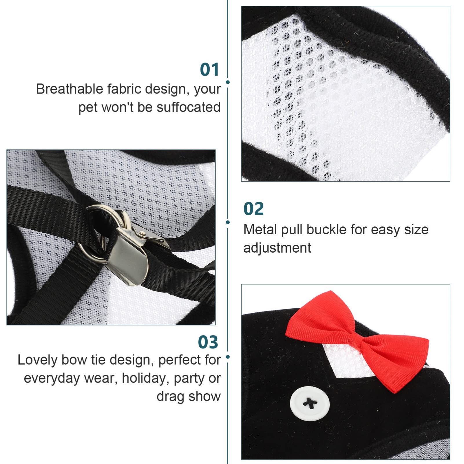 Adjustable Dog Harness for Small Dogs - Soft Puppy Chest Strap with Drawstring Belt - Pet Walking Vest for Cats & Turtles - Comfortable No-Pull Pet Accessories for Daily Walks & Outdoor Adventures