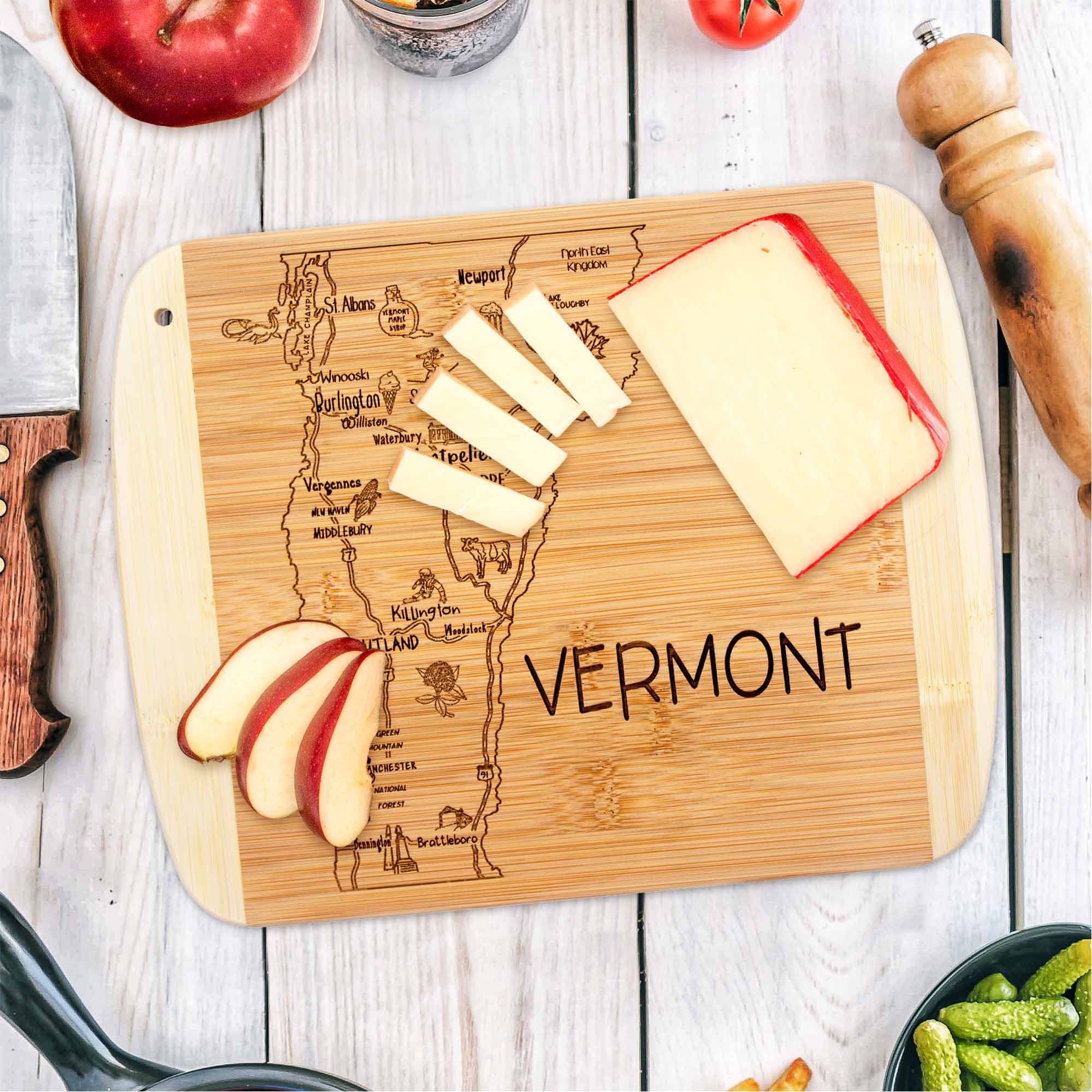 Premium Vermont Maple Wood Cutting Board - 11