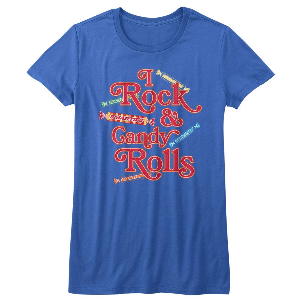 Smarties - Girls I Rock Candy Rolls Graphic T-Shirt | Fun & Stylish Tee for Girls | Perfect for Parties, School & Casual Wear