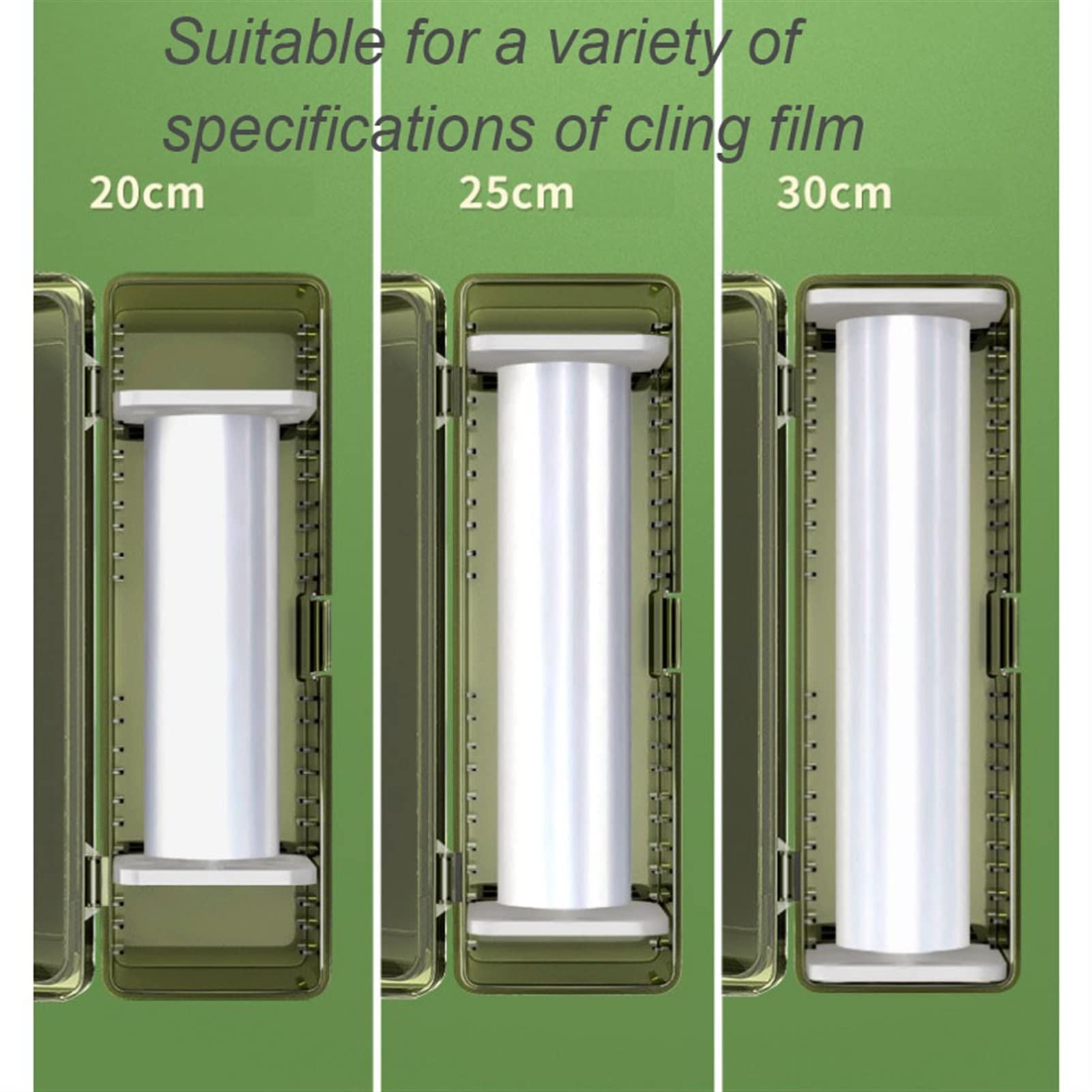 Multi-Function Kitchen Cling Film & Aluminum Foil Dispenser with Slide Cutter - Adjustable Refillable Plastic Wrap Cutter for Baking, Food Storage & Meal Prep - Perfect for Home Kitchen & Restaurant Use