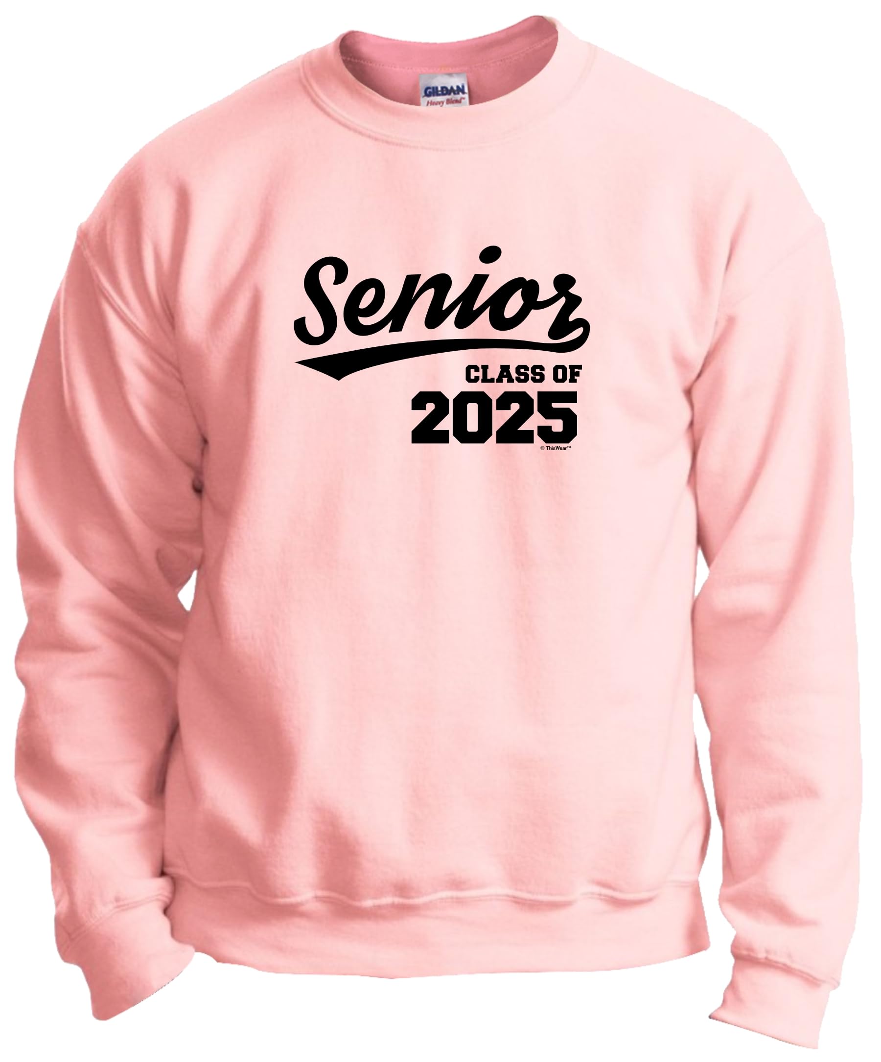 ThisWear Class of 2025 Graduation Gifts - Senior 2025 Crewneck Sweatshirt for Men & Women - Perfect for Graduation Ceremony, College Celebration & Yearbook Photos