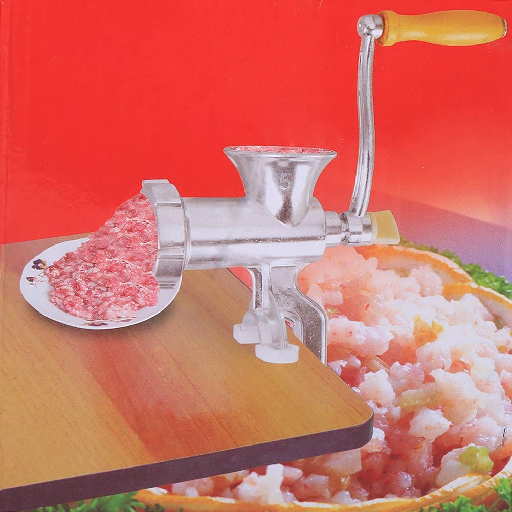 Premium Manual Meat Grinder - Heavy Duty Aluminum Alloy Hand Crank Pasta Maker & Sausage Stuffer for Beef, Pork, Chicken - Easy to Install & Clean - Perfect for Home Kitchen, Restaurant, Hotel & Butcher Shop - Ideal for Making Fresh Ground Meat, Homemade Sausages & Pasta Dough