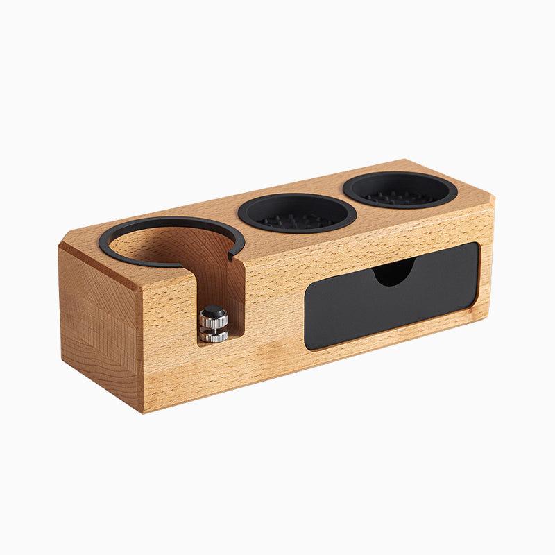 Premium Espresso Tamping Station with Storage Drawer - Barista Coffee Accessories for Home & Professional Use - Perfect for Espresso Preparation & Coffee Station Organization