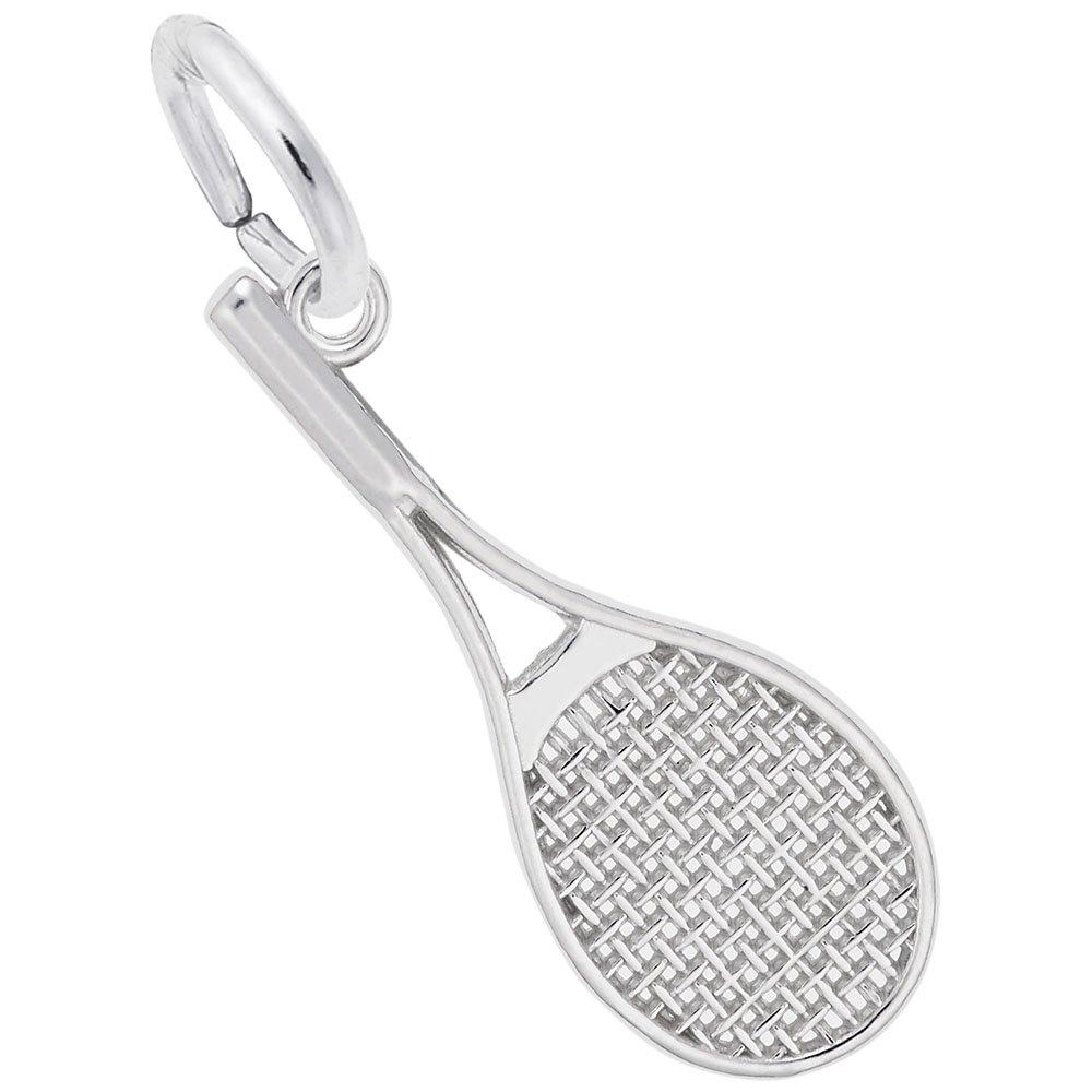 Tennis Racquet Charm - Sterling Silver Sports Jewelry Pendant for Bracelets & Necklaces - Perfect for Tennis Lovers & Athletes as Gifts or Fashion Accessories