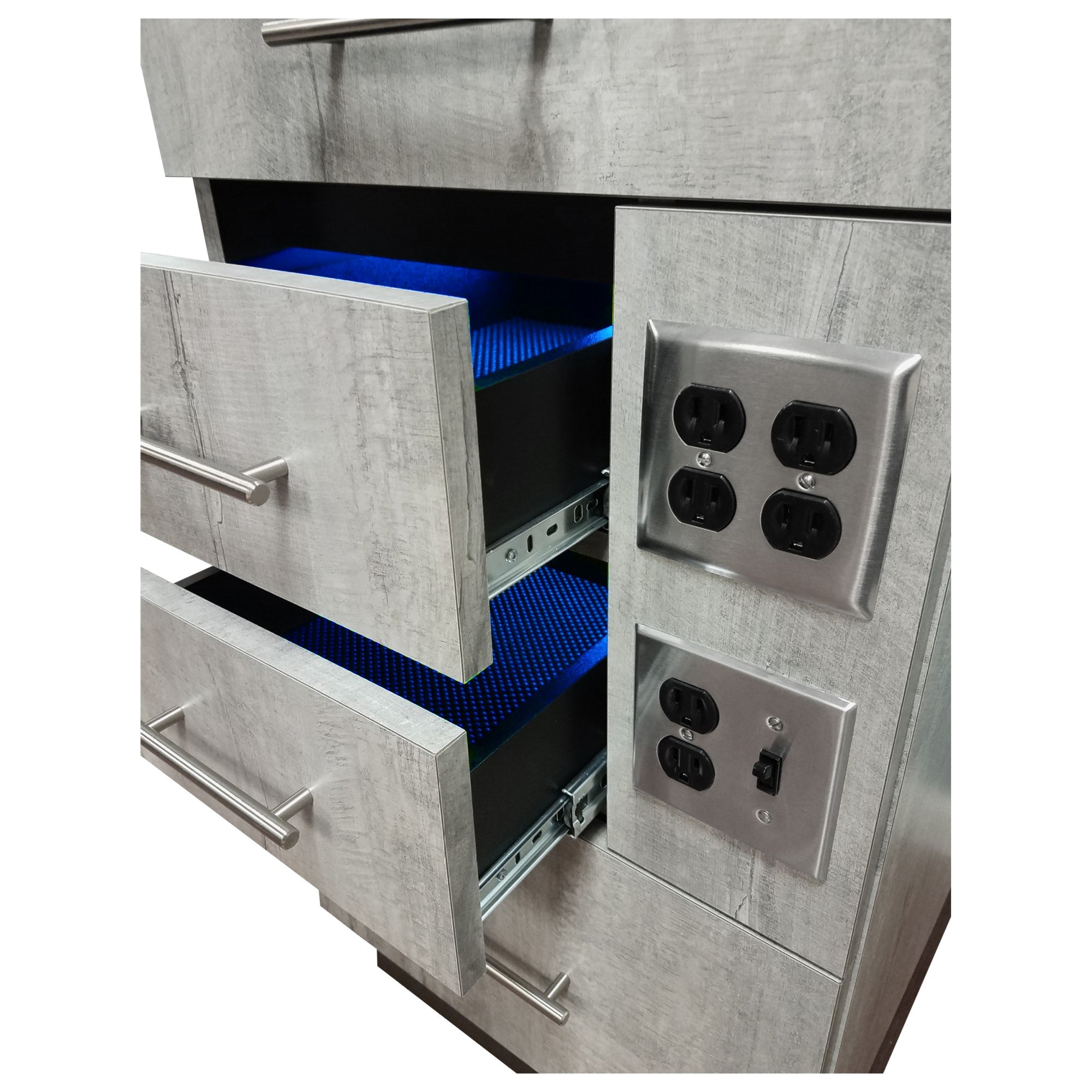 Professional Barber Cabinet with Storage - Heavy Duty Rolling Hair Salon Station for Stylists & Barbers - Perfect for Salon, Home, or Mobile Hair Cutting Services