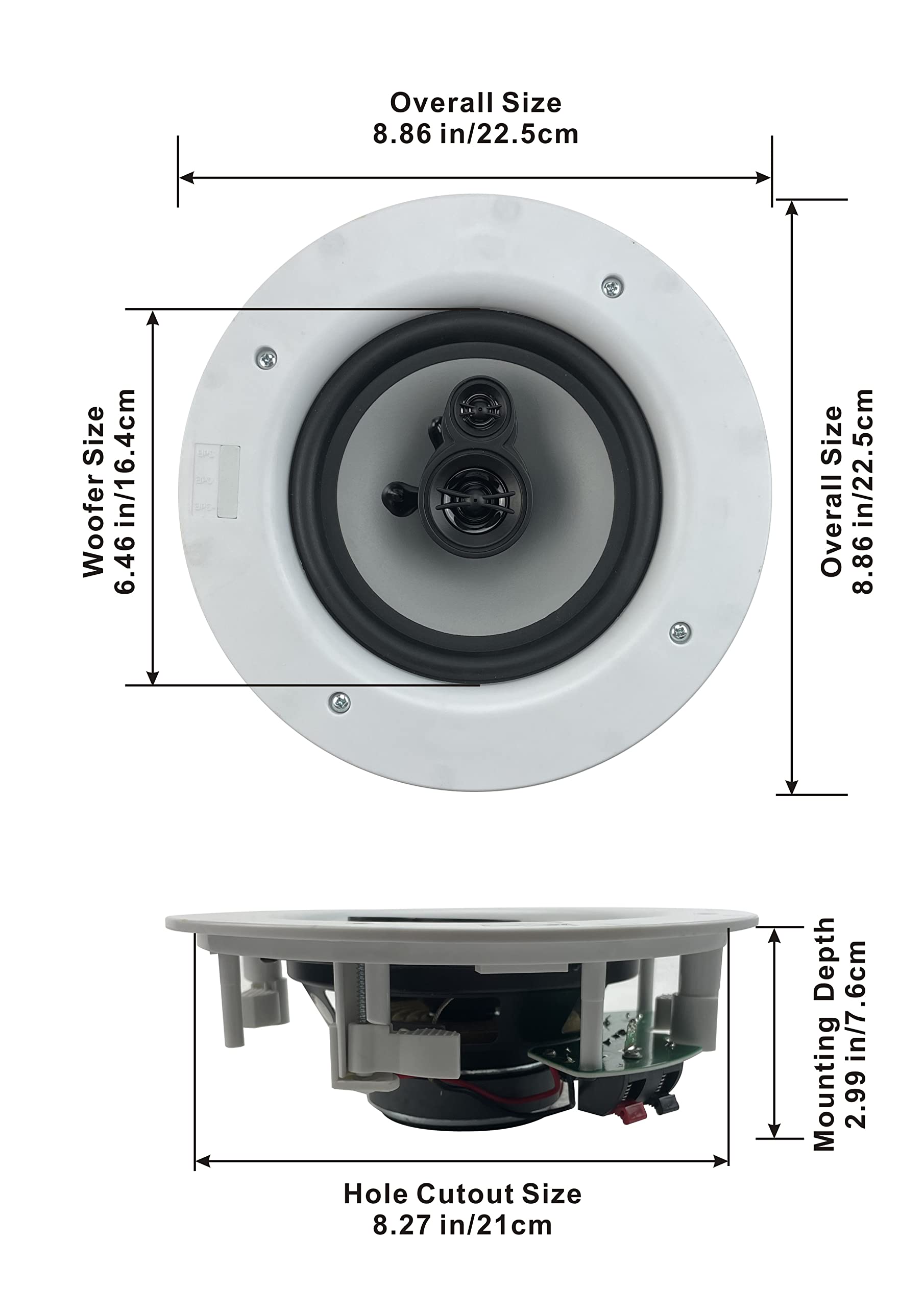 Acoustic Audio CSic64 Frameless In-Ceiling 6.5