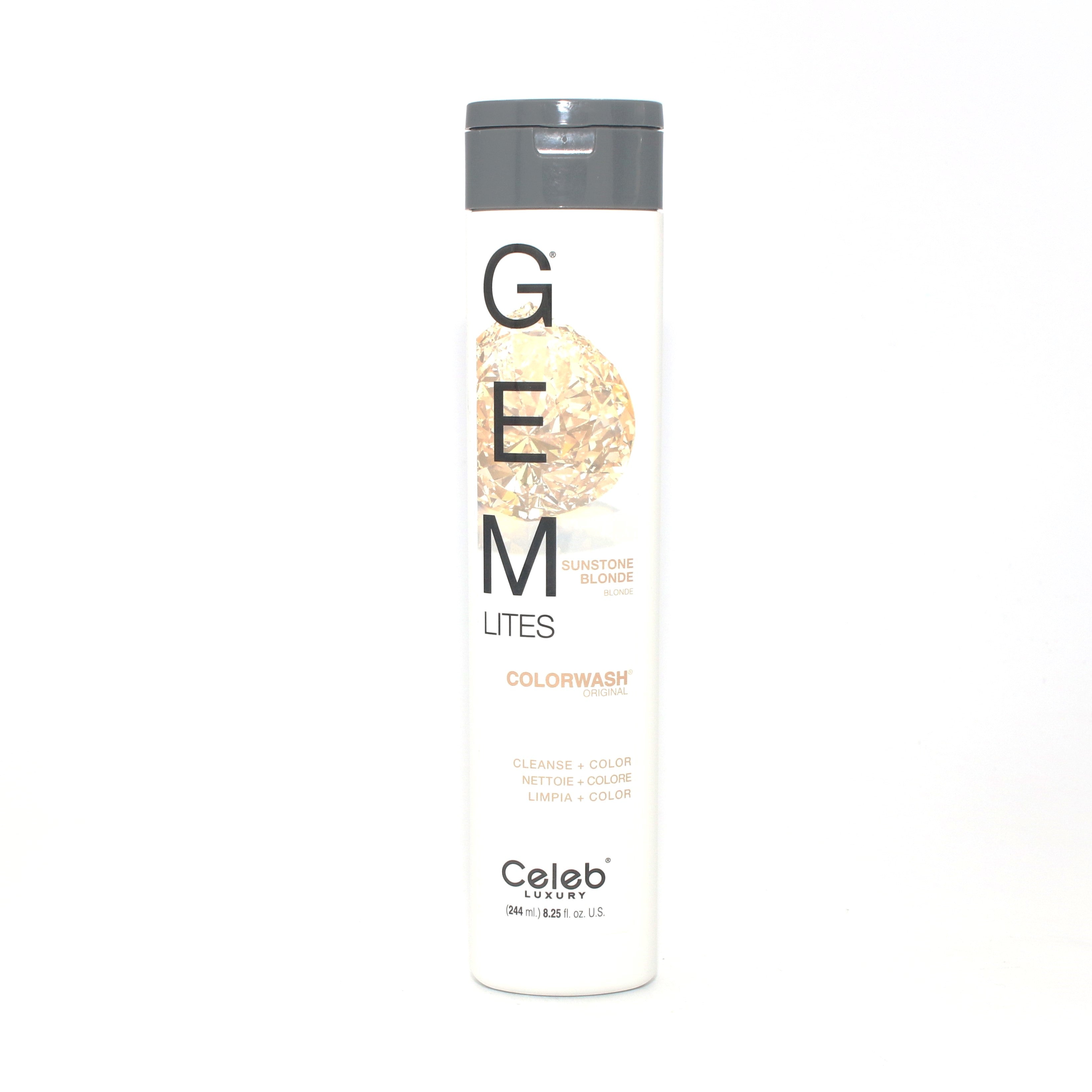 Celeb Luxury Gem Lites Sunstone Blonde Color Wash 8.25 oz - Vibrant Hair Toning Treatment for Blonde Highlights & Balayage | Perfect for Salon-Quality Color Refresh at Home