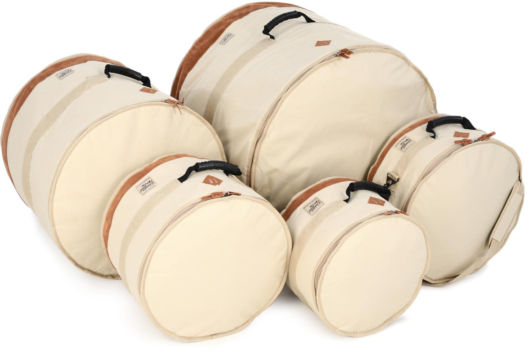 Tama Powerpad Designer 5-Piece Drum Bag Set - Premium Beige Drum Protection for Gigging Musicians - Perfect for Drum Kits, Storage & Transport