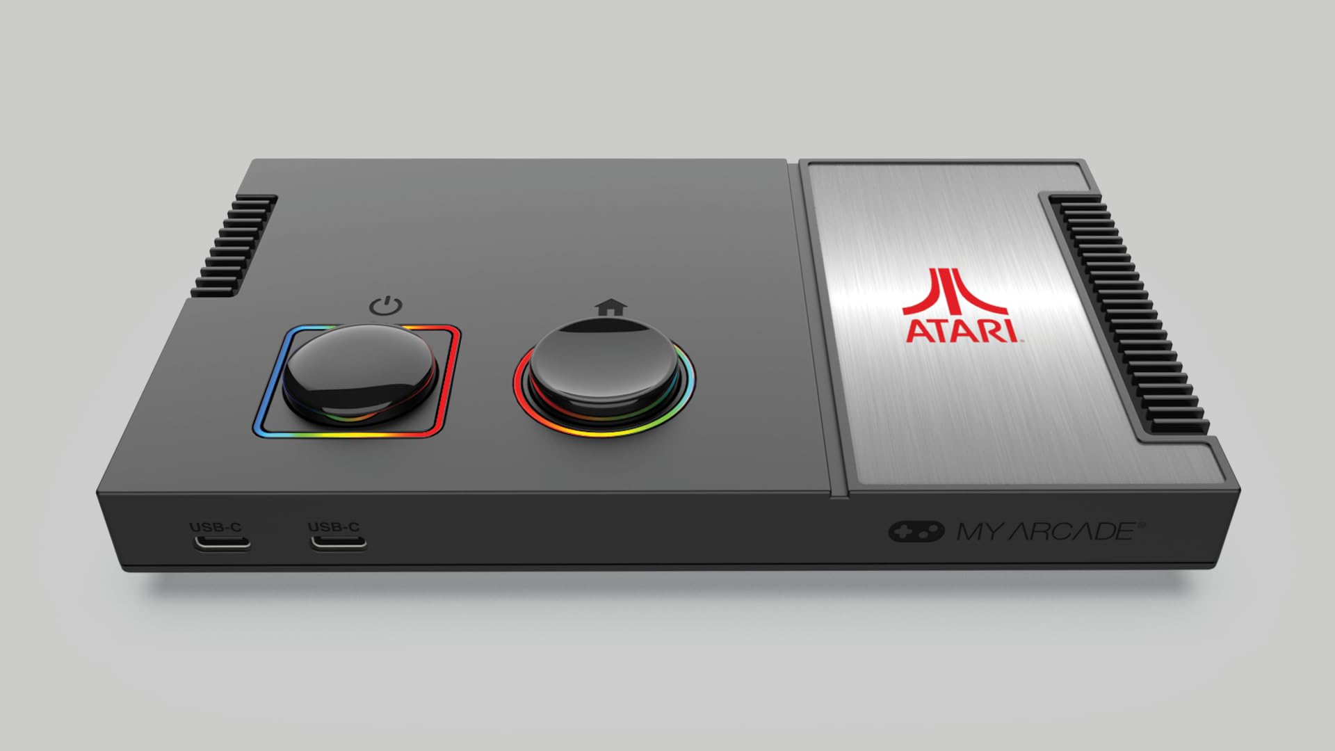 My Arcade Atari Game Station Pro: 200+ Classic Video Games Console with Wireless Joysticks, RGB LED Lights - Play Asteroids, Centipede & More | Perfect for Retro Gaming, Family Entertainment & Game Room Decor