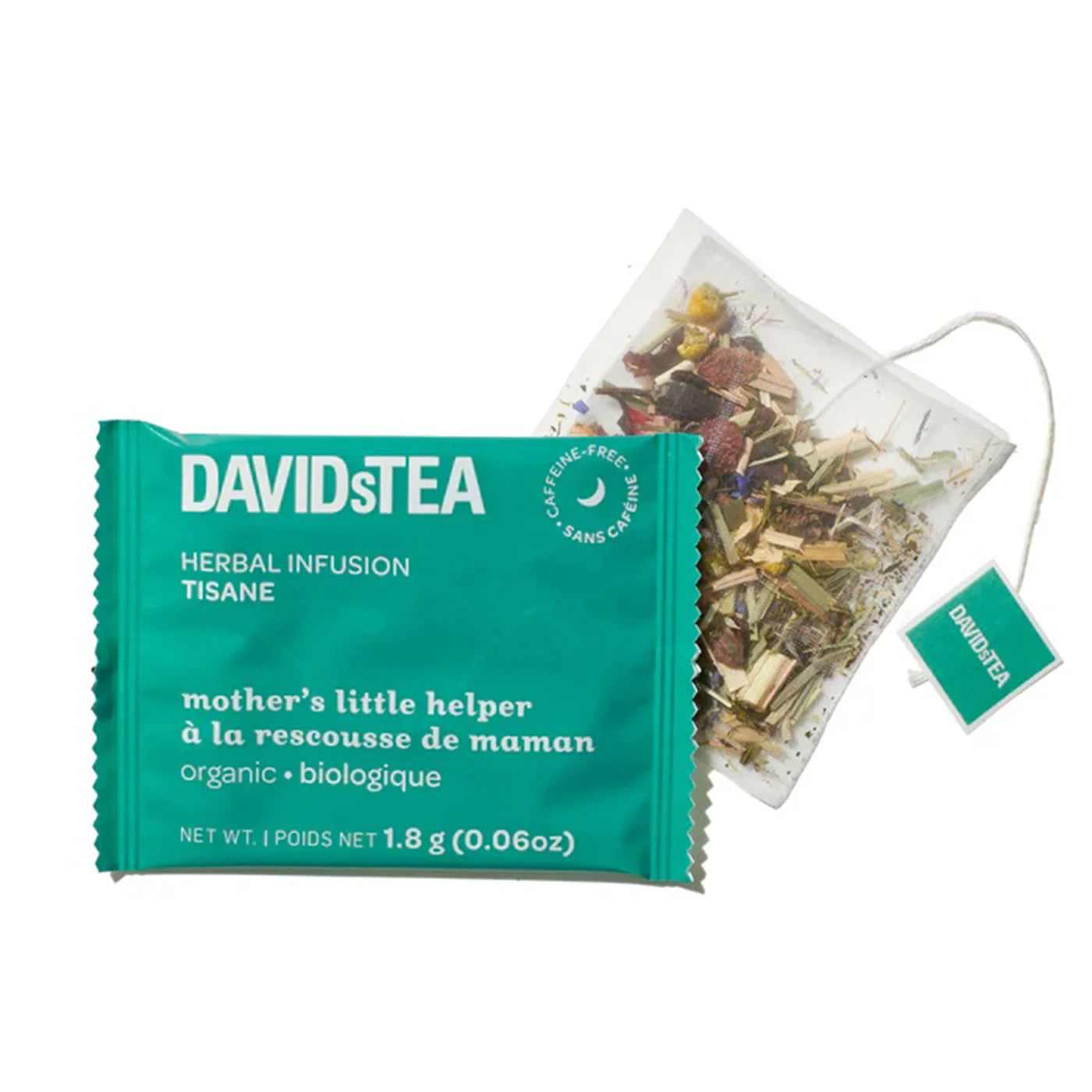 DavidsTea Mother's Little Helper Herbal Tea Bags - 12 Pack | Relaxing Chamomile Blend for Stress Relief & Better Sleep | Perfect Gift for Mother's Day & Self-Care Moments
