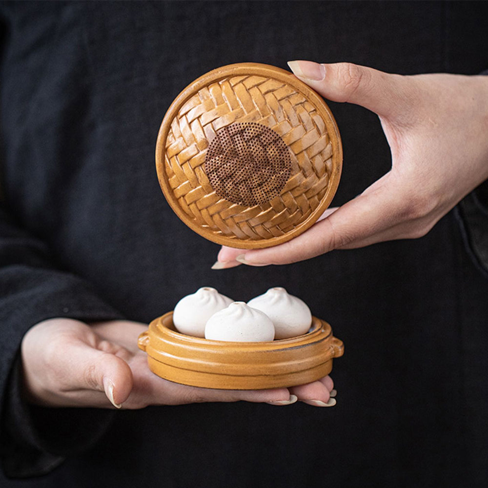 Premium Ceramic Xiaolongbao Tea Strainer Set - Fine Mesh Infuser for Loose Leaf Tea, Herbal Tea, and Blooming Tea - Perfect for Home, Office, and Tea Ceremonies