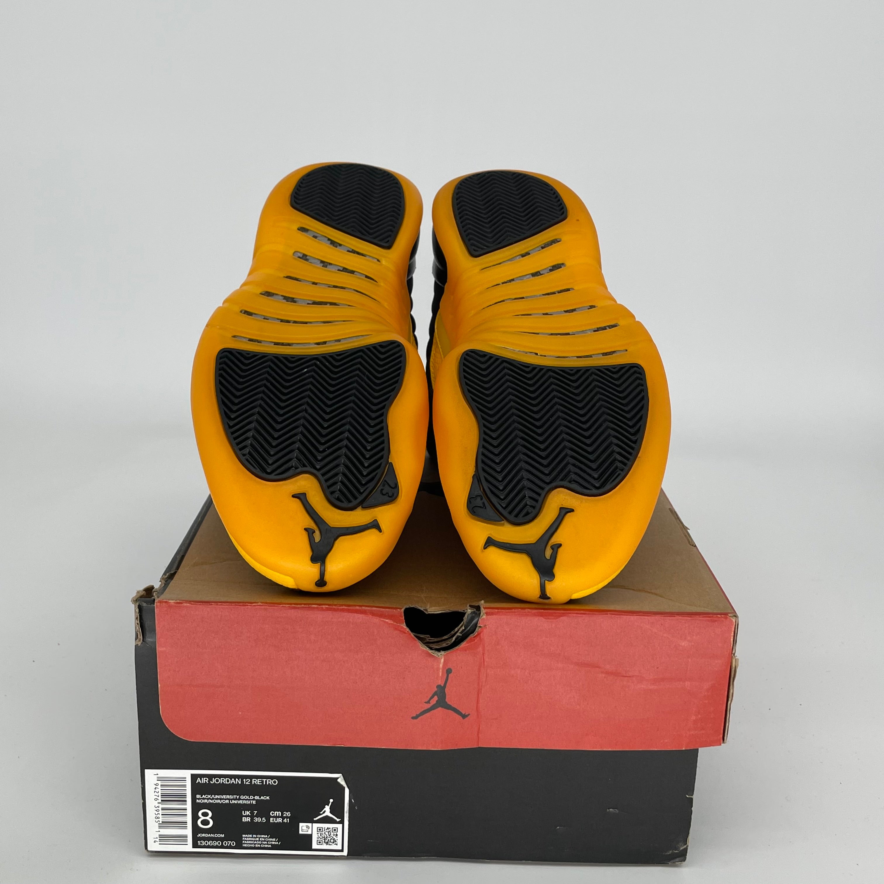 AIR JORDAN 12 UNIVERSITY GOLD Men's Basketball Shoes Size 8 - Retro Sneakers for Men, Style 1130690-070 | Perfect for Streetwear, Casual Outfits & Basketball Games