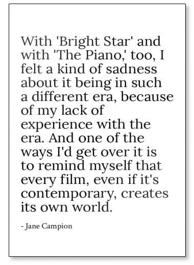 Jane Campion Quotes Fridge Magnet - Inspirational 'Bright Star' & 'The Piano' Movie Sayings - Perfect for Kitchen Decor, Office Whiteboard & Gift Ideas for Film Lovers
