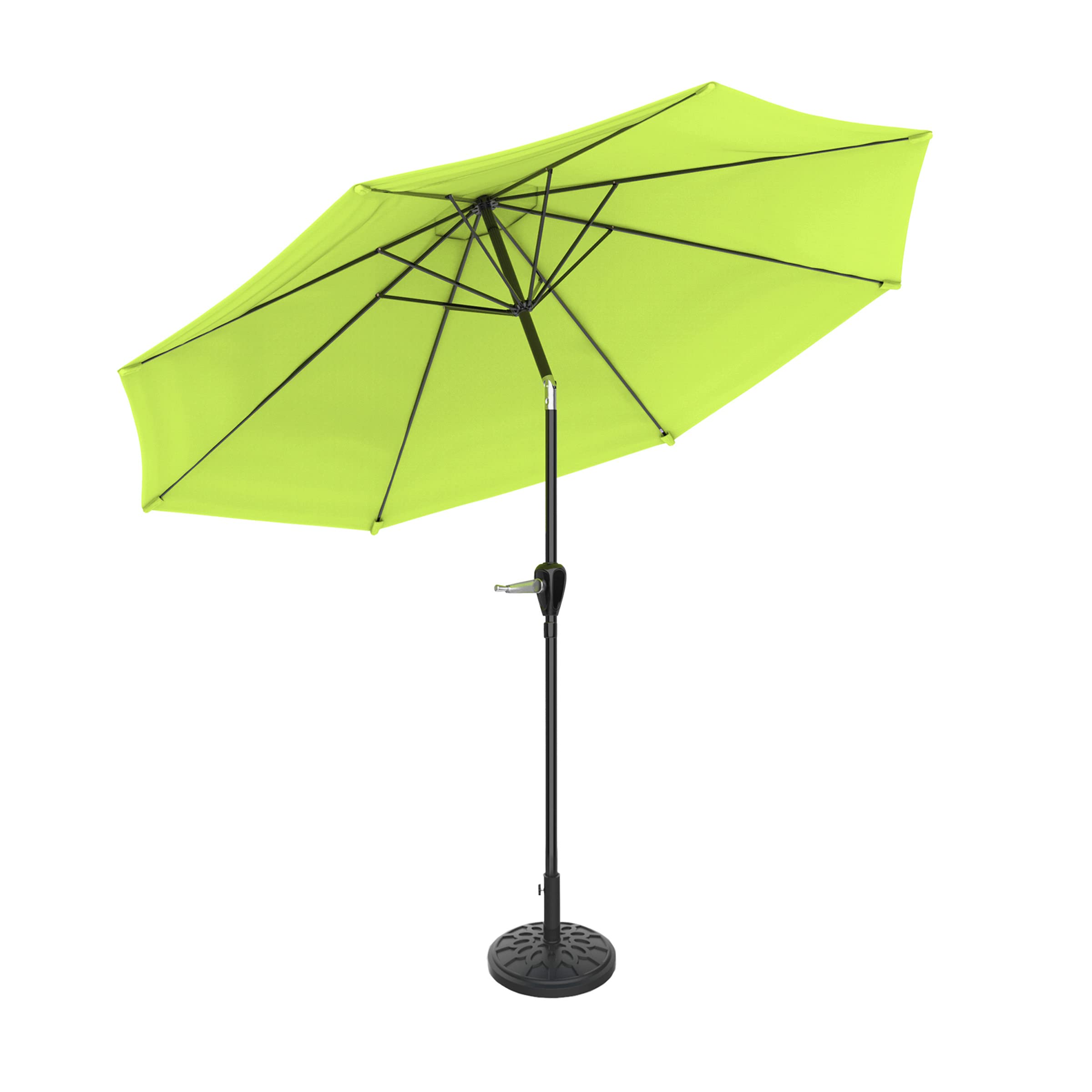 Pure Garden Patio Umbrella - 62 Inch Outdoor Market Umbrella with Crank Lift & Tilt, UV Protection for Deck, Poolside, Backyard, and Outdoor Dining Areas