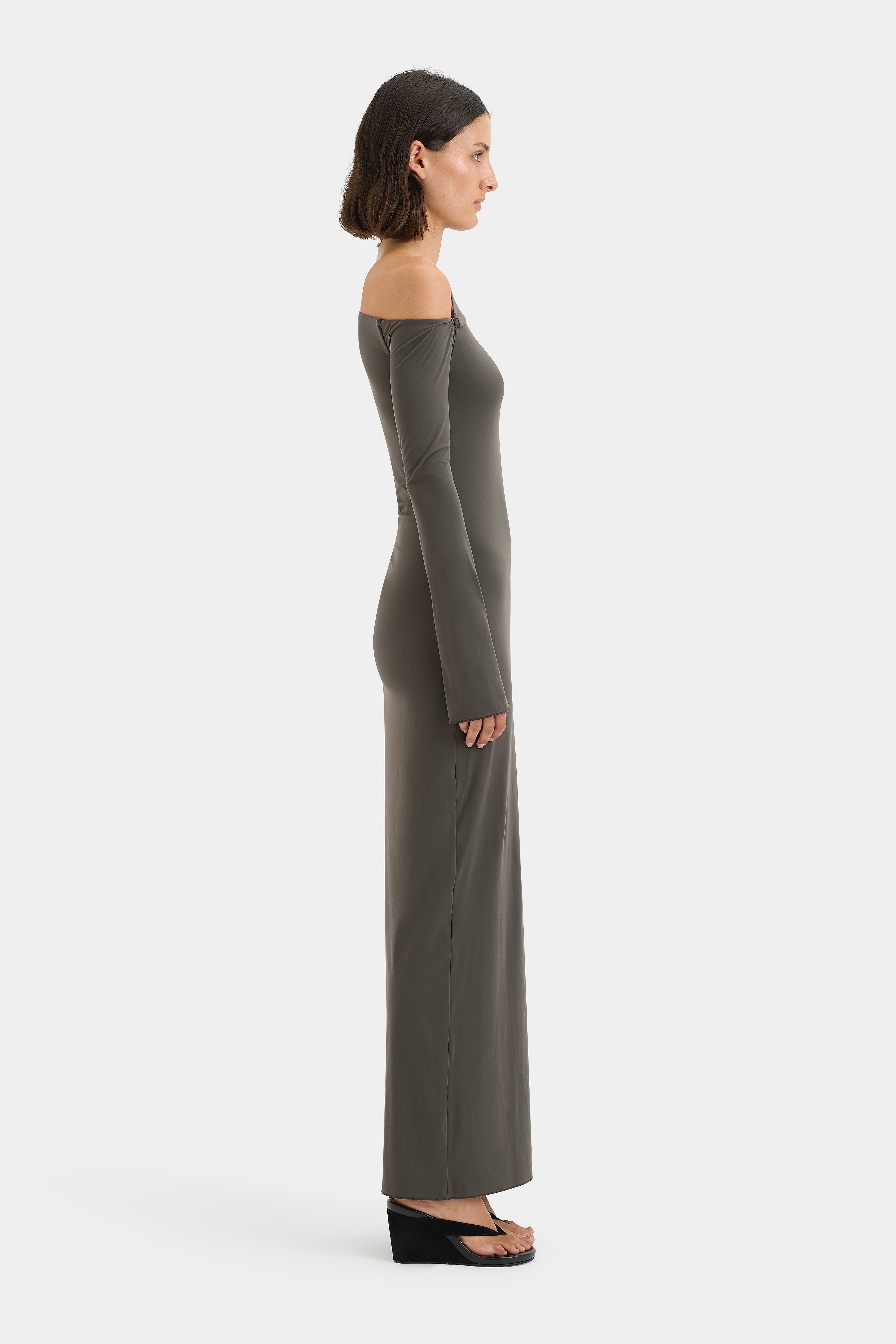 Hana Tie Maxi Dress for Women - Flowy Summer Beach Dress with Side Slit & Belt - Perfect for Vacations, Weddings, and Date Nights