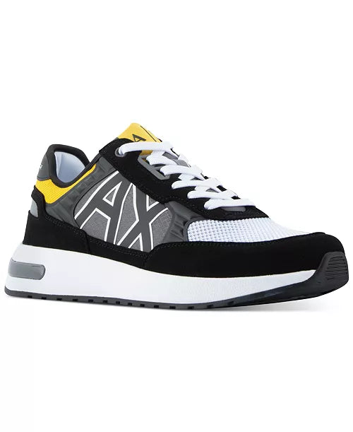 ARMANI EXCHANGE Men's Colorblocked Lace-Up Sneakers | Stylish Casual Shoes for Men | Perfect for Everyday Wear, Work & Street Fashion