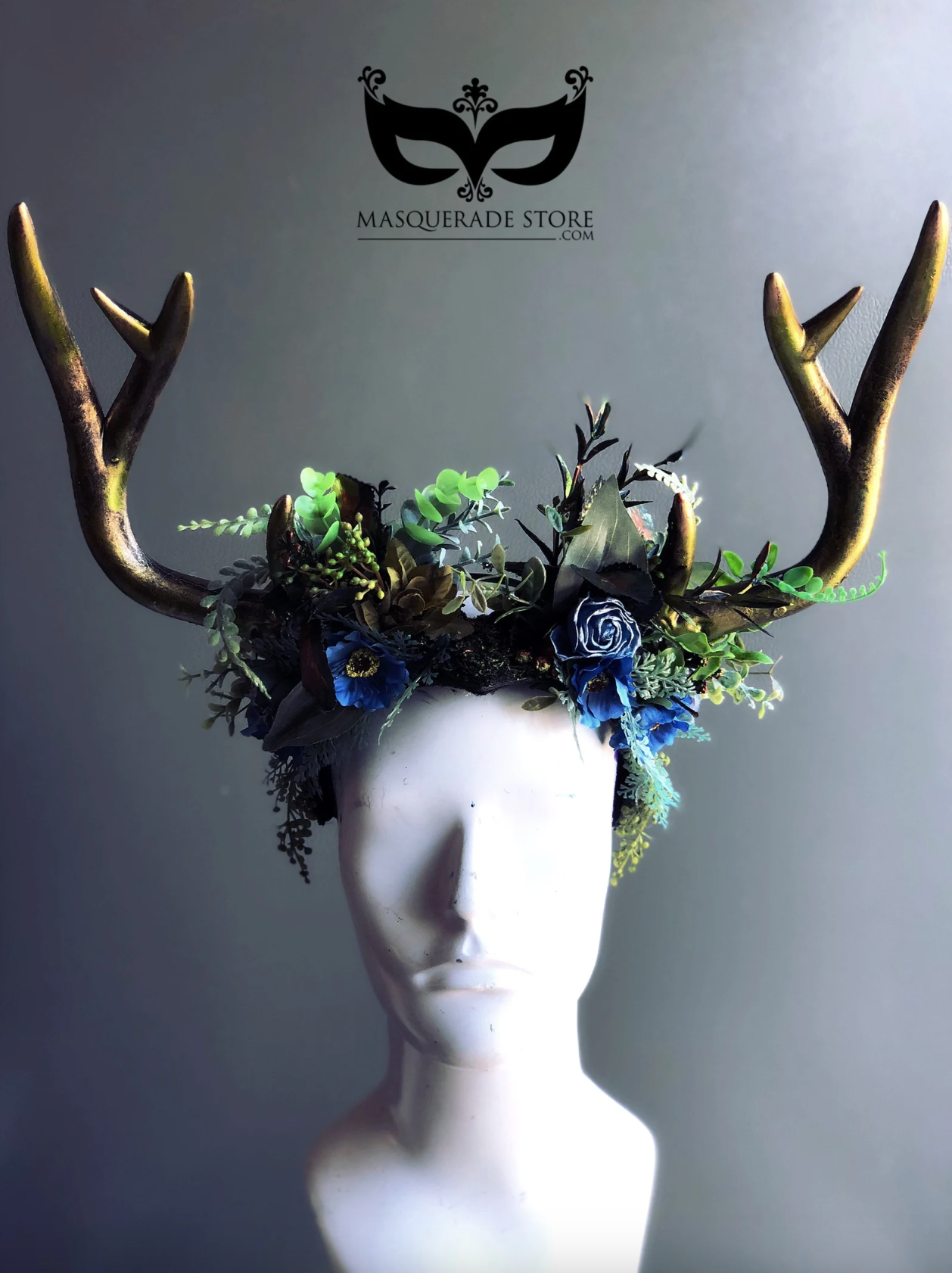 Deer Antler Headdress for Women - Natural Antler Crown for Pagan & Wiccan Rituals, Ostara Celebrations, Cosplay, and Boho Fashion Accessories
