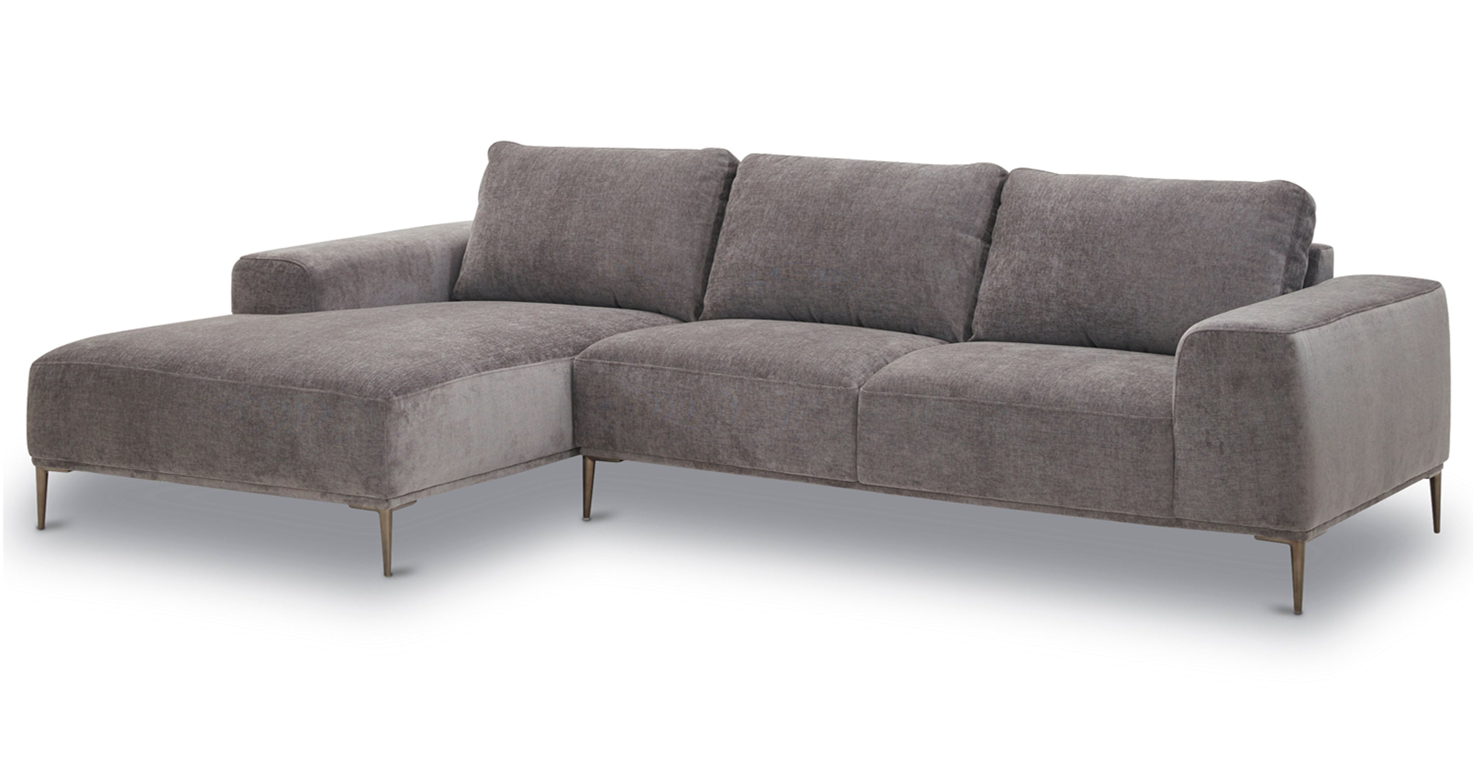 Rue Left Facing Sectional Sofa - Modern L-Shaped Couch with Reversible Chaise for Living Room, Family Room & Apartment | Comfortable Fabric Upholstery, Sturdy Frame | Perfect for Small Spaces & Home Theater Setup