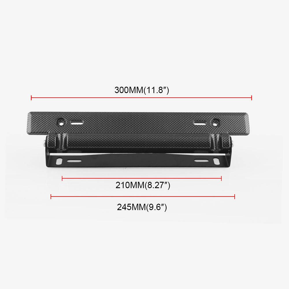 Carbon Fiber License Plate Bracket - Adjustable Universal Car Plate Holder for Custom Styling - Perfect for Car Mods, Show Cars & Off-Road Vehicles