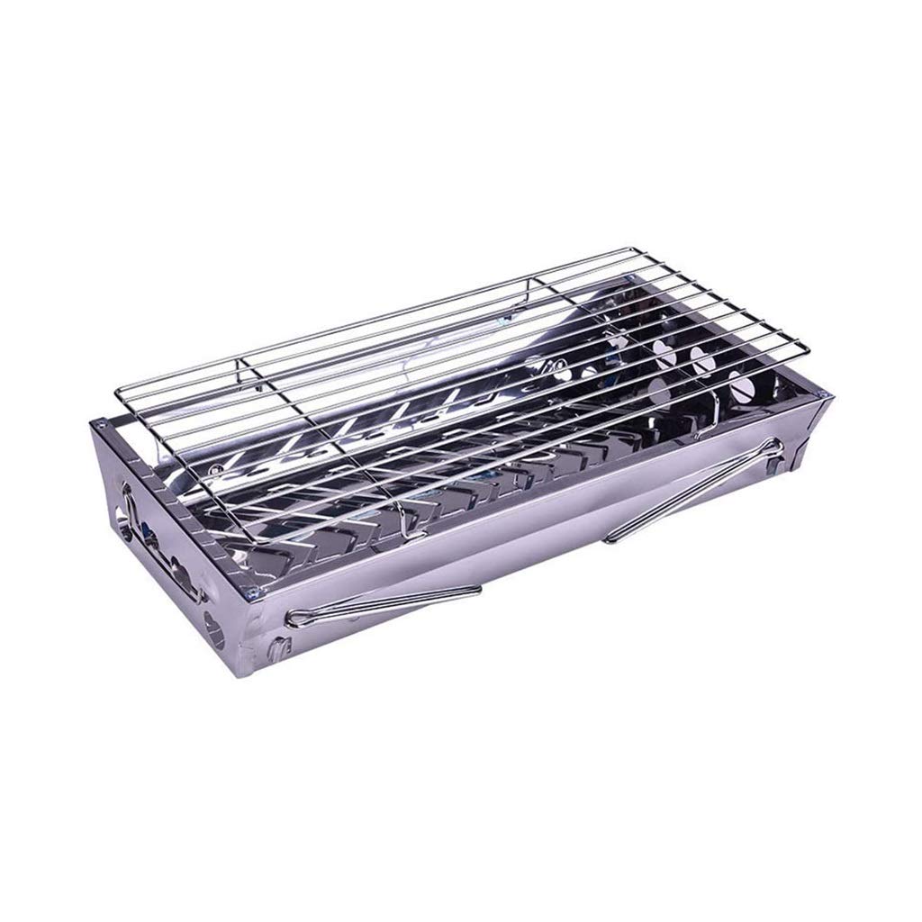 Portable Stainless Steel BBQ Grill - Folding Charcoal Stove for Outdoor Cooking | Perfect for Camping, Picnics & Backyard Barbecues