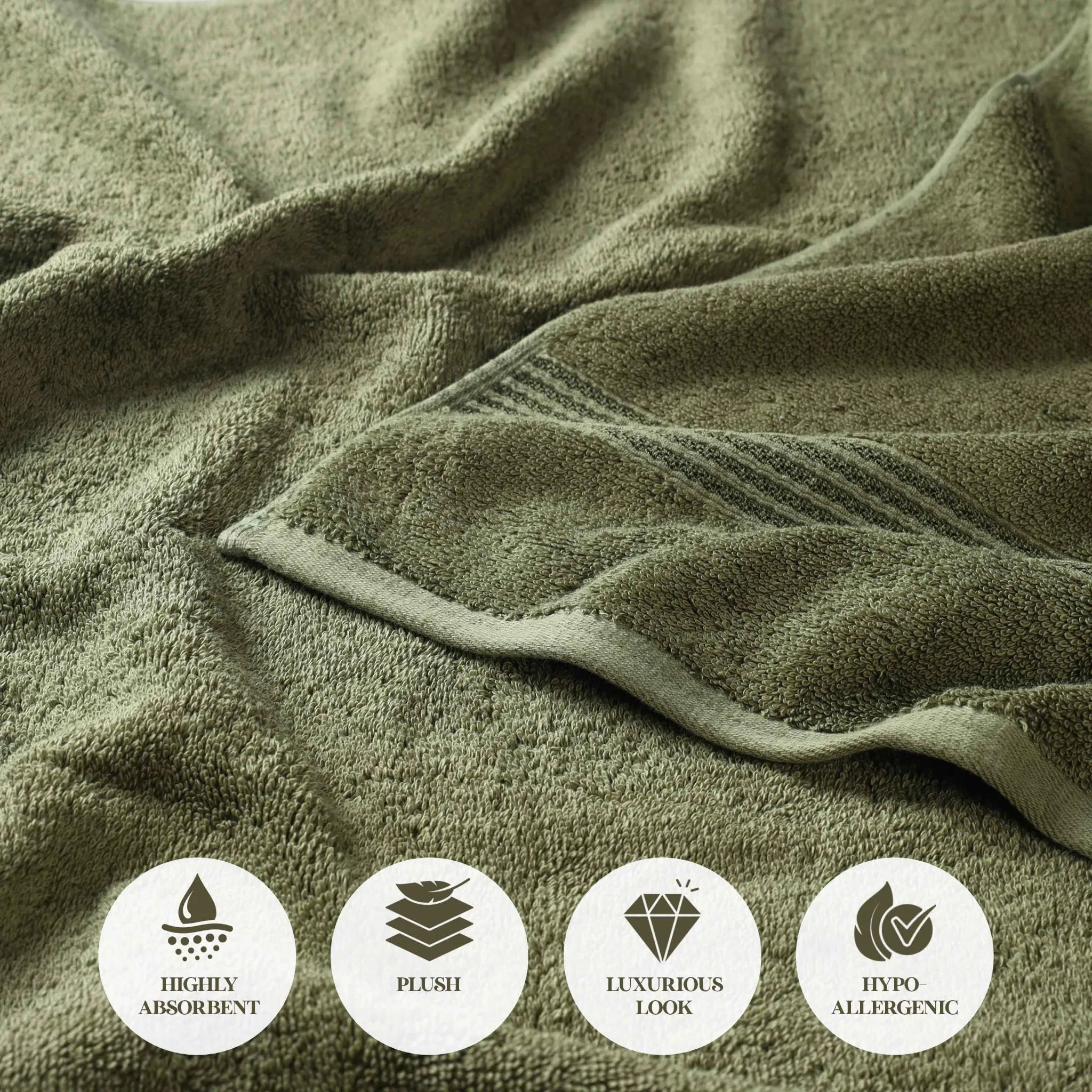 Premium Heritage Egyptian Cotton Bath Towel Set of 2 - Ultra Soft, Highly Absorbent & Quick Dry - Luxury Spa & Bathroom Essentials for Home & Hotel Use