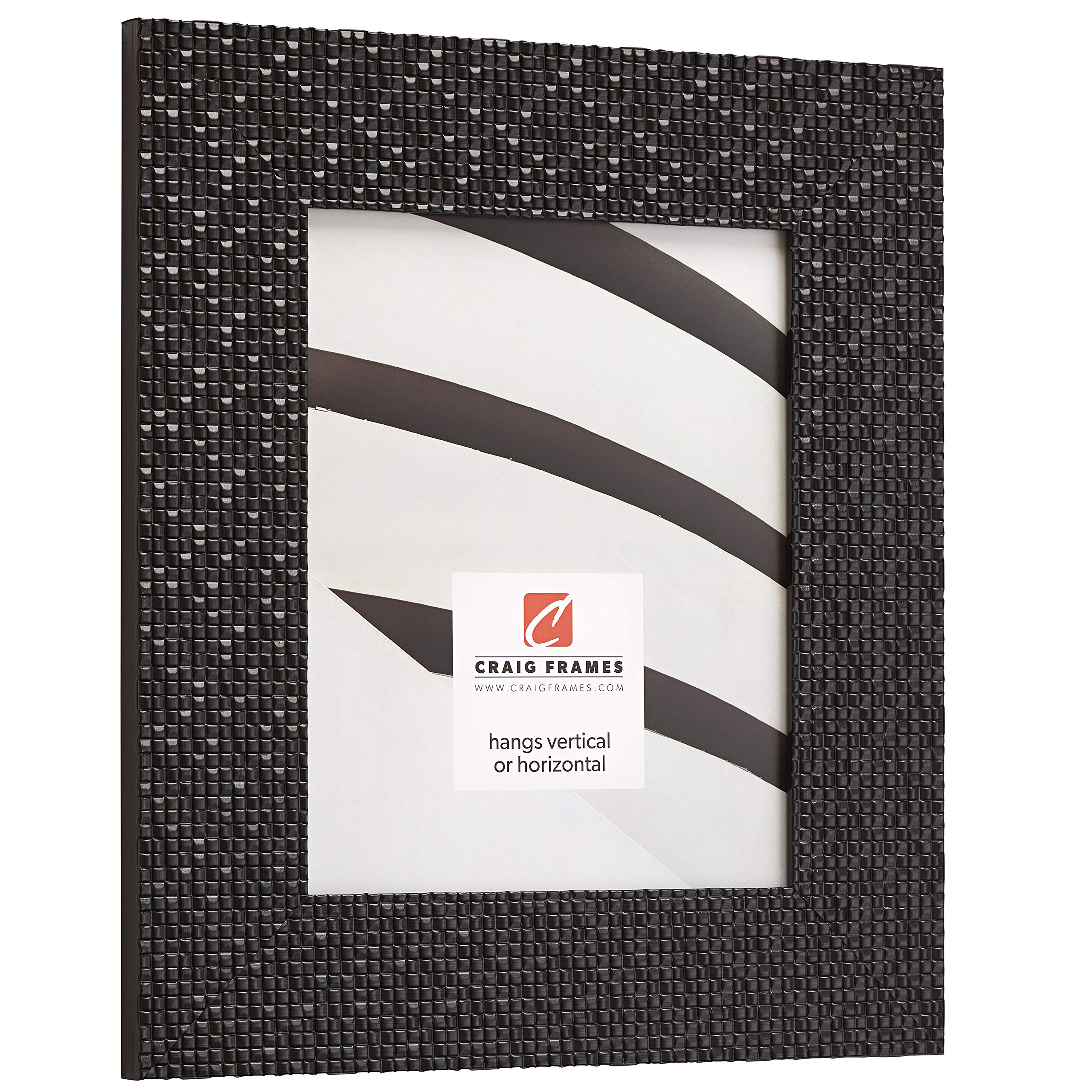 Craig Frames Glimmer Picture Frame - 18 x 36 Inch Black Modern Photo Frame for Wall Display - Perfect for Living Room, Bedroom & Office Decor