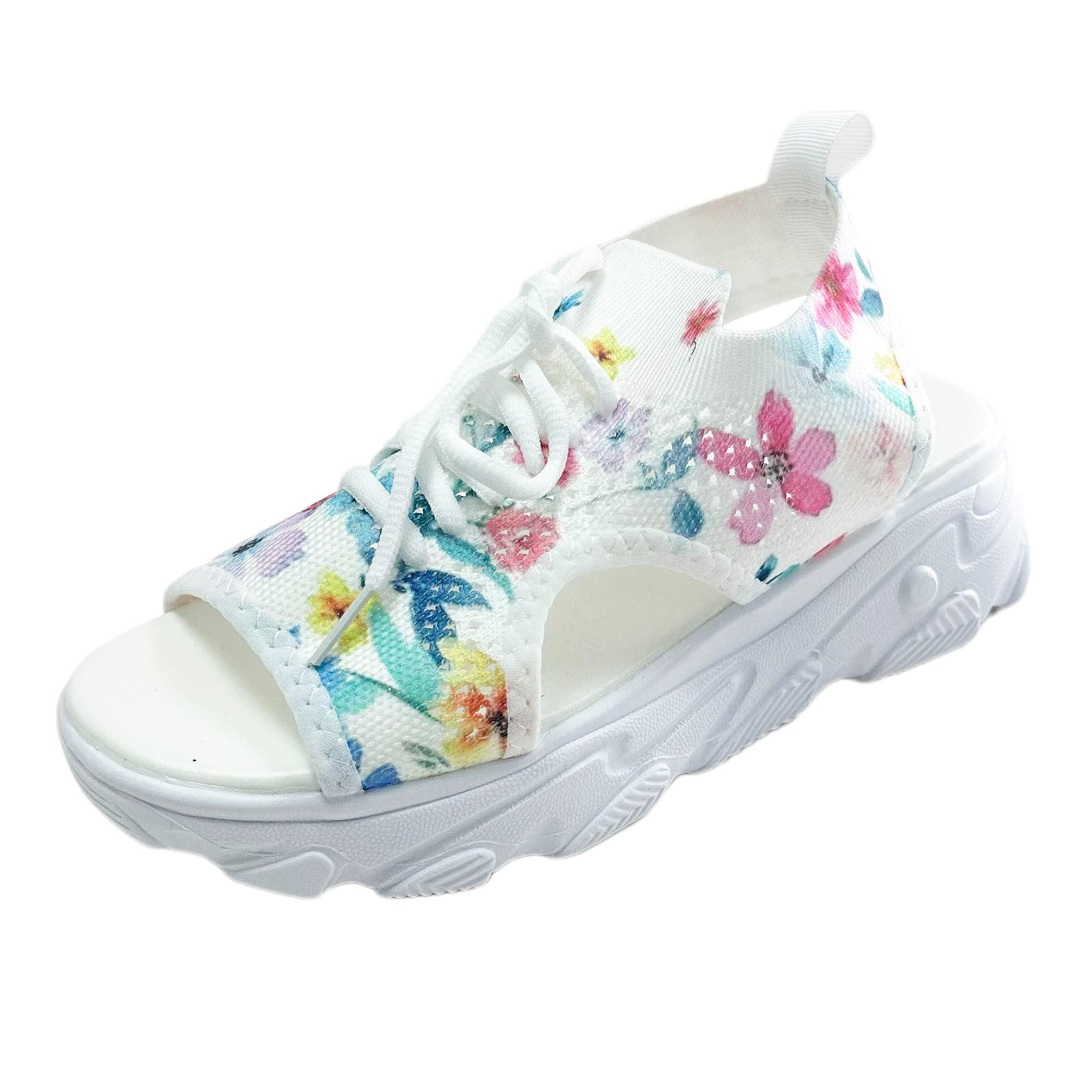 Women's Summer Casual Beach Sandals - Comfortable Platform Wedge Walking Shoes with Lace-Up Design for Outdoor, Travel & Vacation
