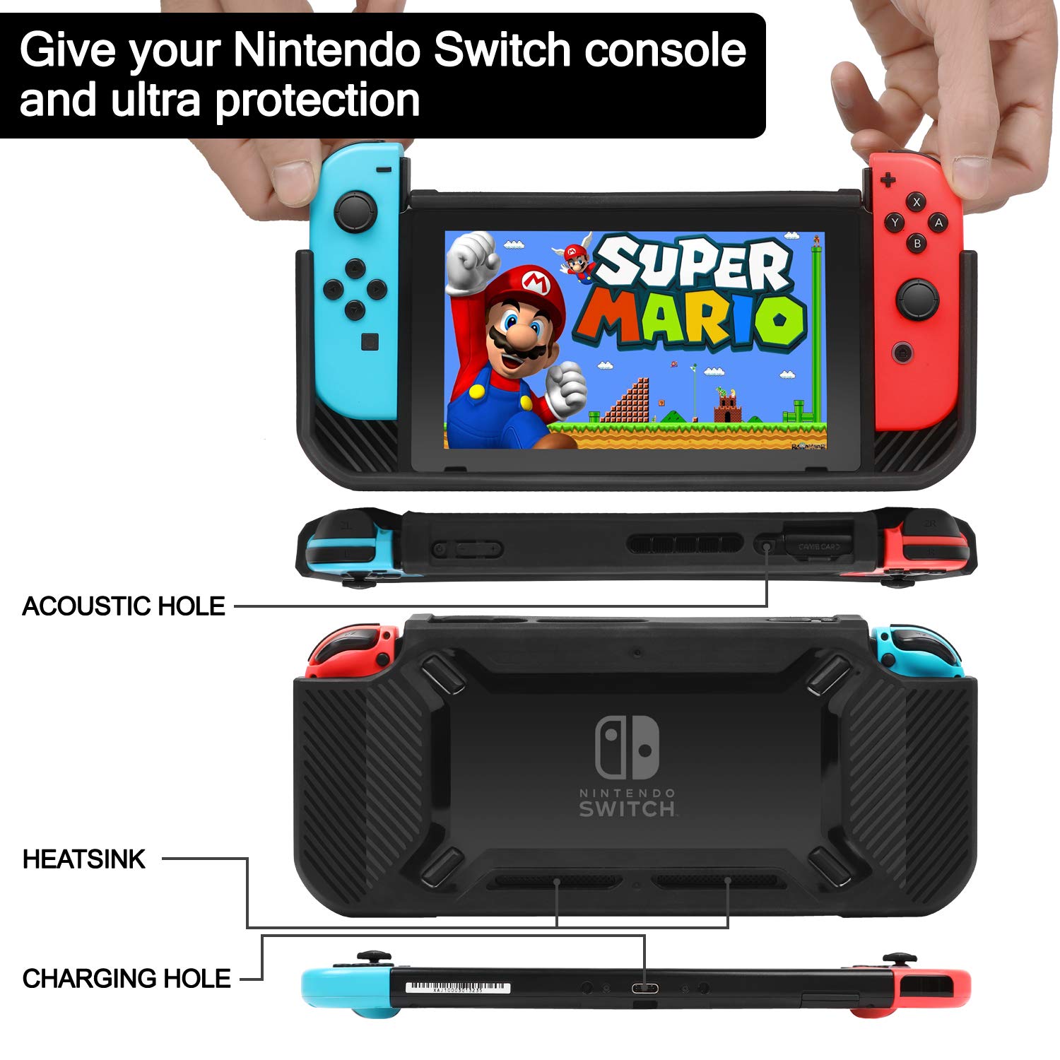 Nintendo Switch Accessories Bundle - 16-in-1 Kit with Carrying Case, Screen Protector, Charging Dock, Playstand & More | Perfect for Travel, Gaming Parties & Home Entertainment