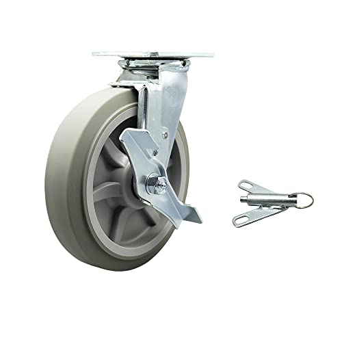Swivel - Brake & Bolt on Swivel Lock - Gray