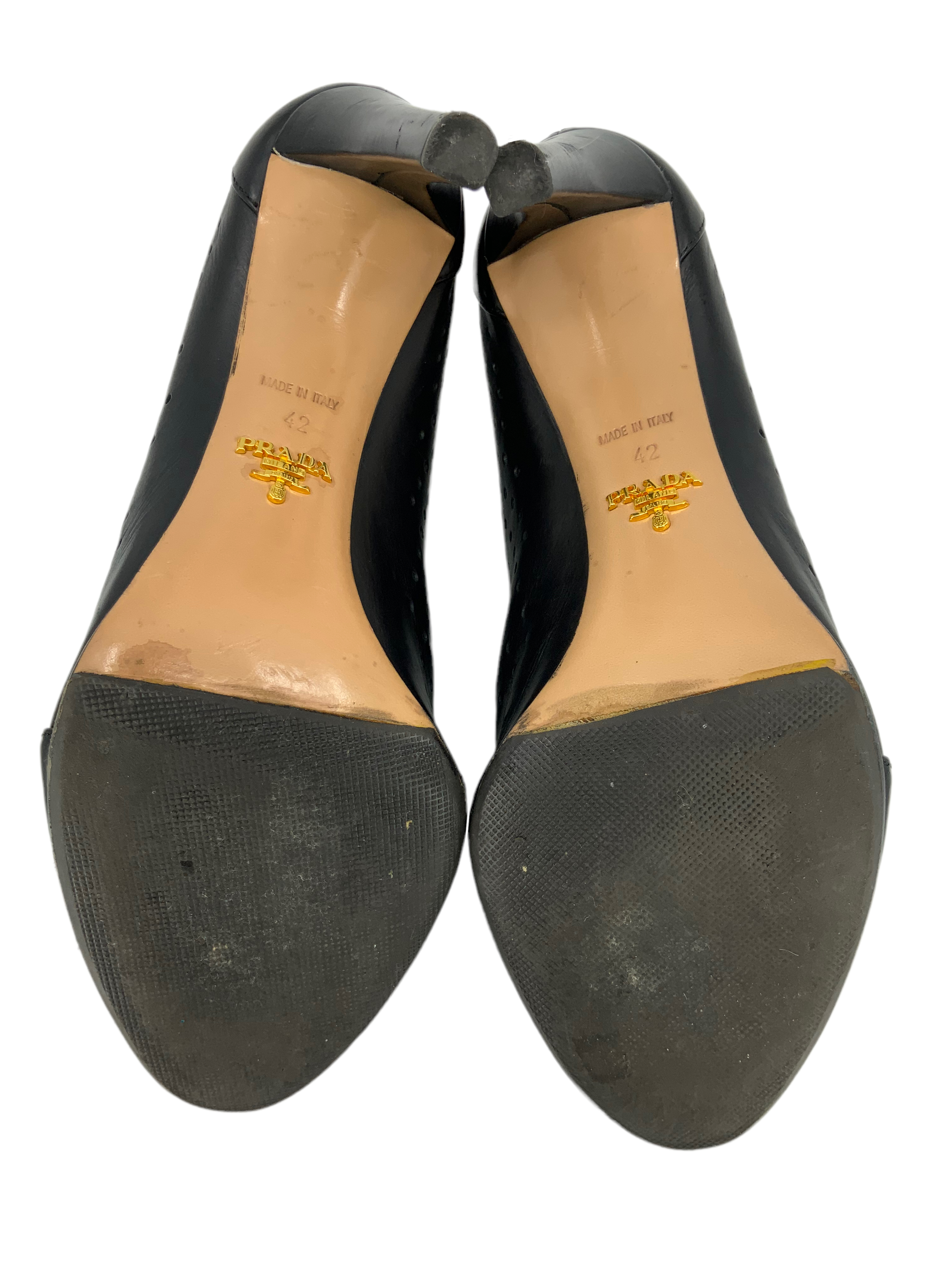 PRADA Perforated Leather Open Toe Booties Women's Size 12 - Stylish Summer Sandals for Casual Outings & Evening Events