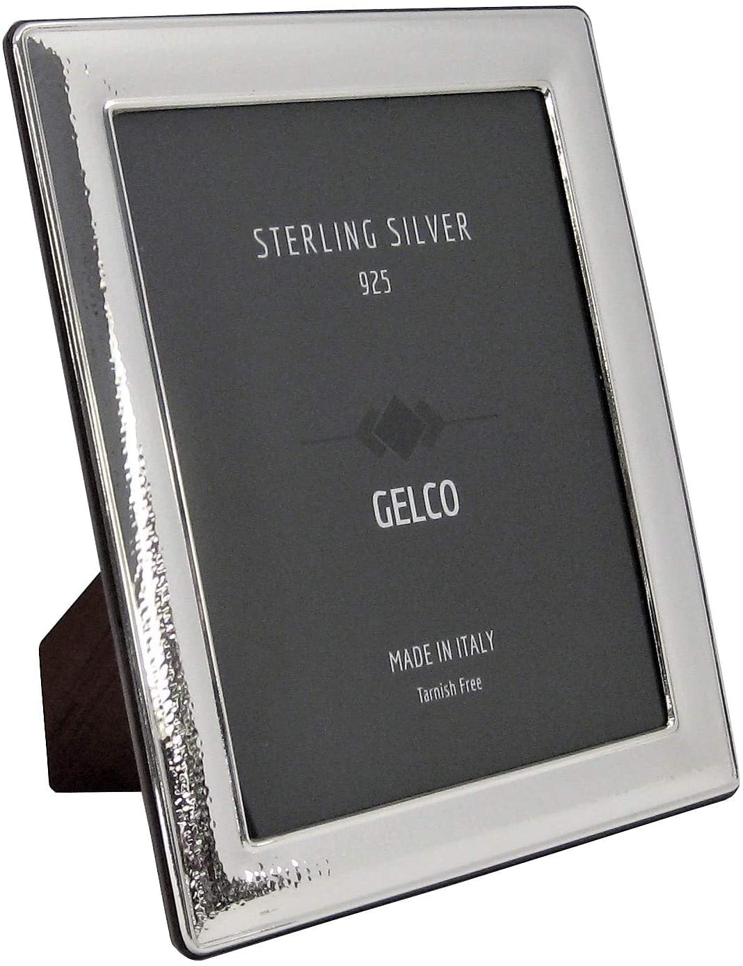 Italian 925 Sterling Silver Handmade Glossy Hammered Picture Frame 2.50