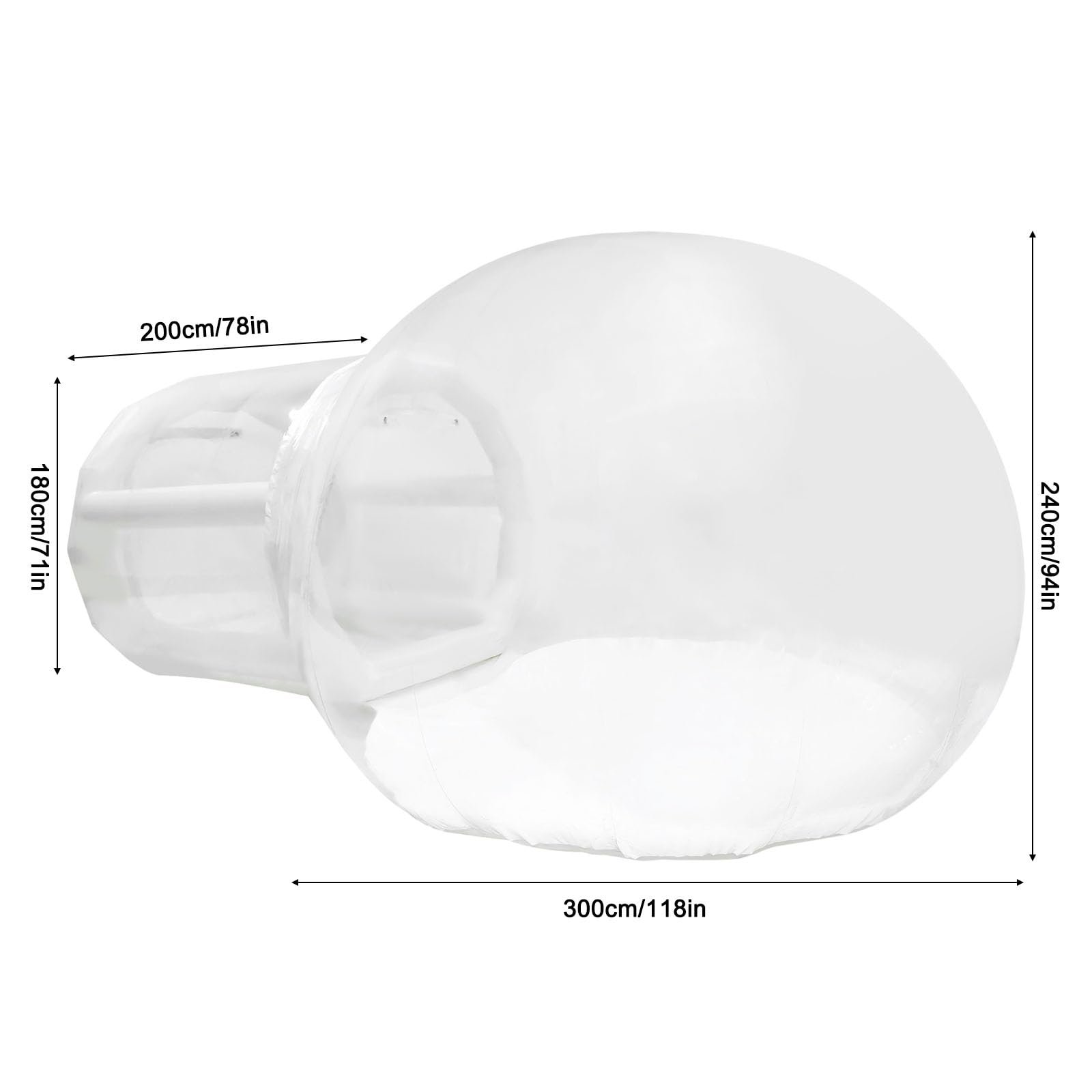 Inflatable Bubble Tent for Camping - Clear Transparent PVC Outdoor Dome Tent with Blower for 3-5 People | Perfect for Backyard, Garden, Glamping & Stargazing