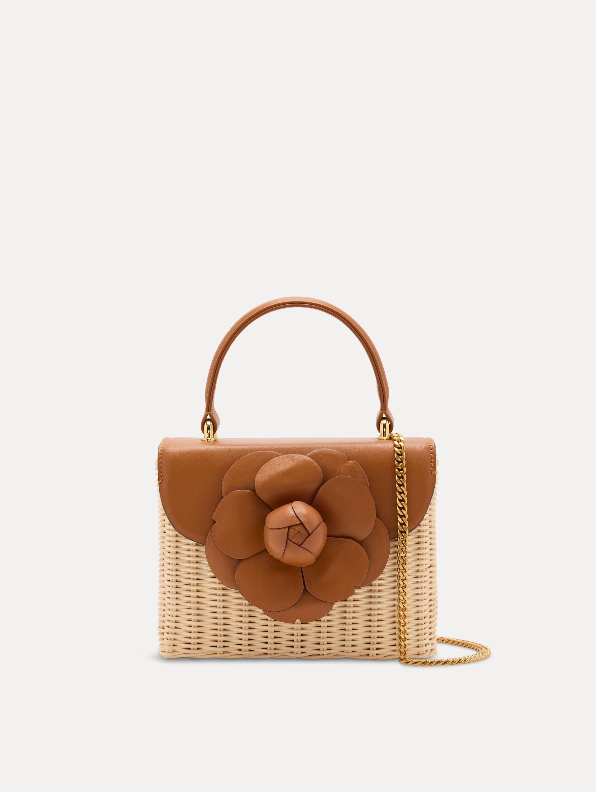 Handwoven Wicker Mini TRO Crossbody Bag - Stylish Boho Purse for Women, Perfect for Beach Outings, Shopping & Date Nights