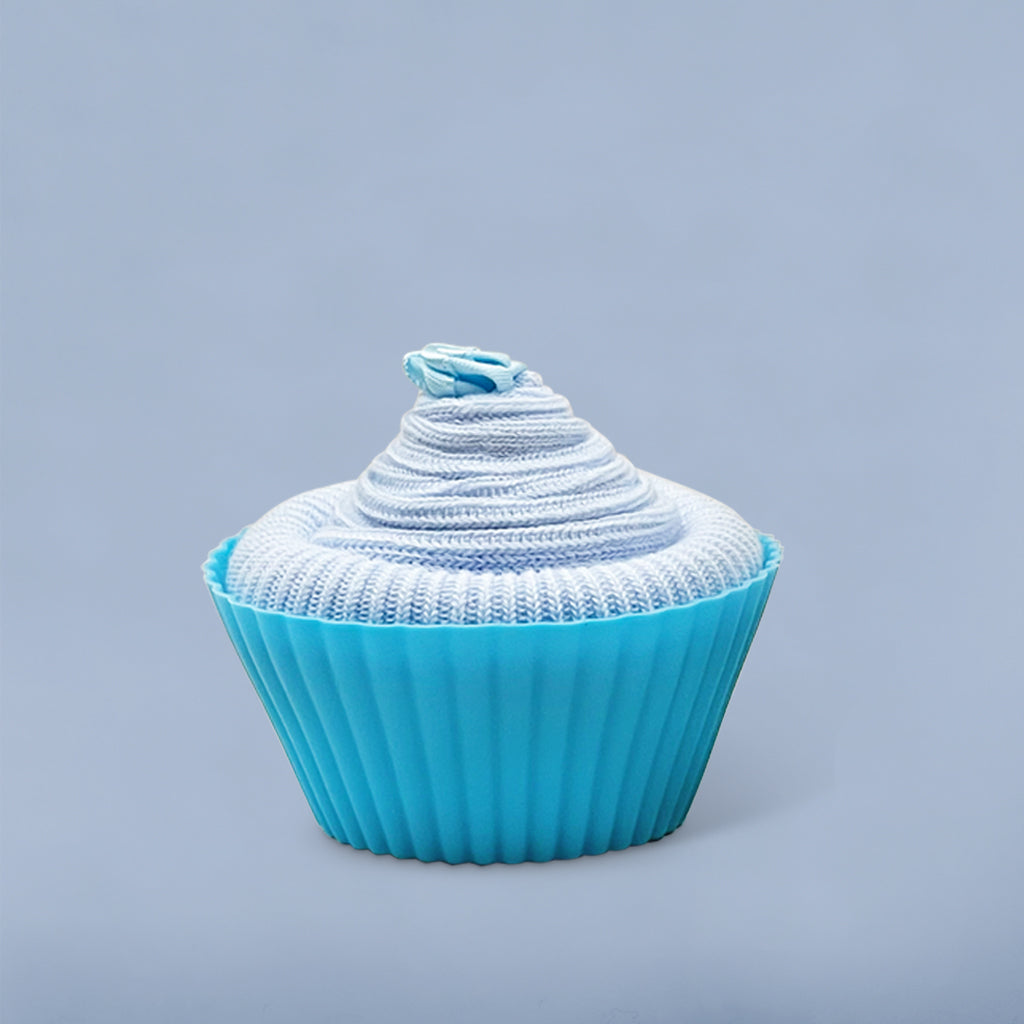 Blue Cupcake Socks - Fun Novelty Socks for Women & Girls - Perfect for Baking, Gifts & Everyday Wear