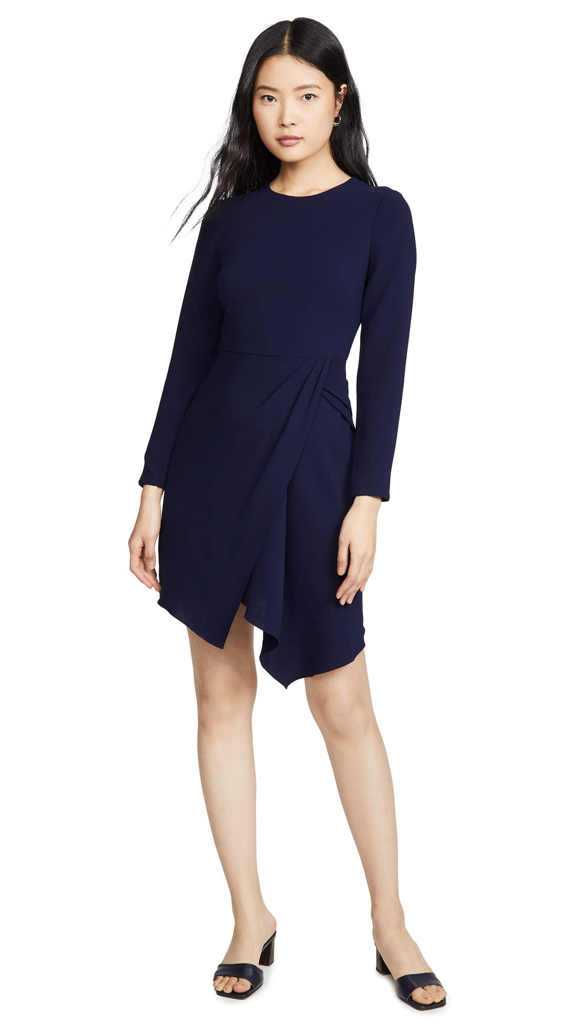 Shoshanna Women's Long Sleeve Casual Dress - Elegant Flowy Midi Dress for Work, Party & Date Night | Perfect for Office, Cocktail Events & Fall Weddings