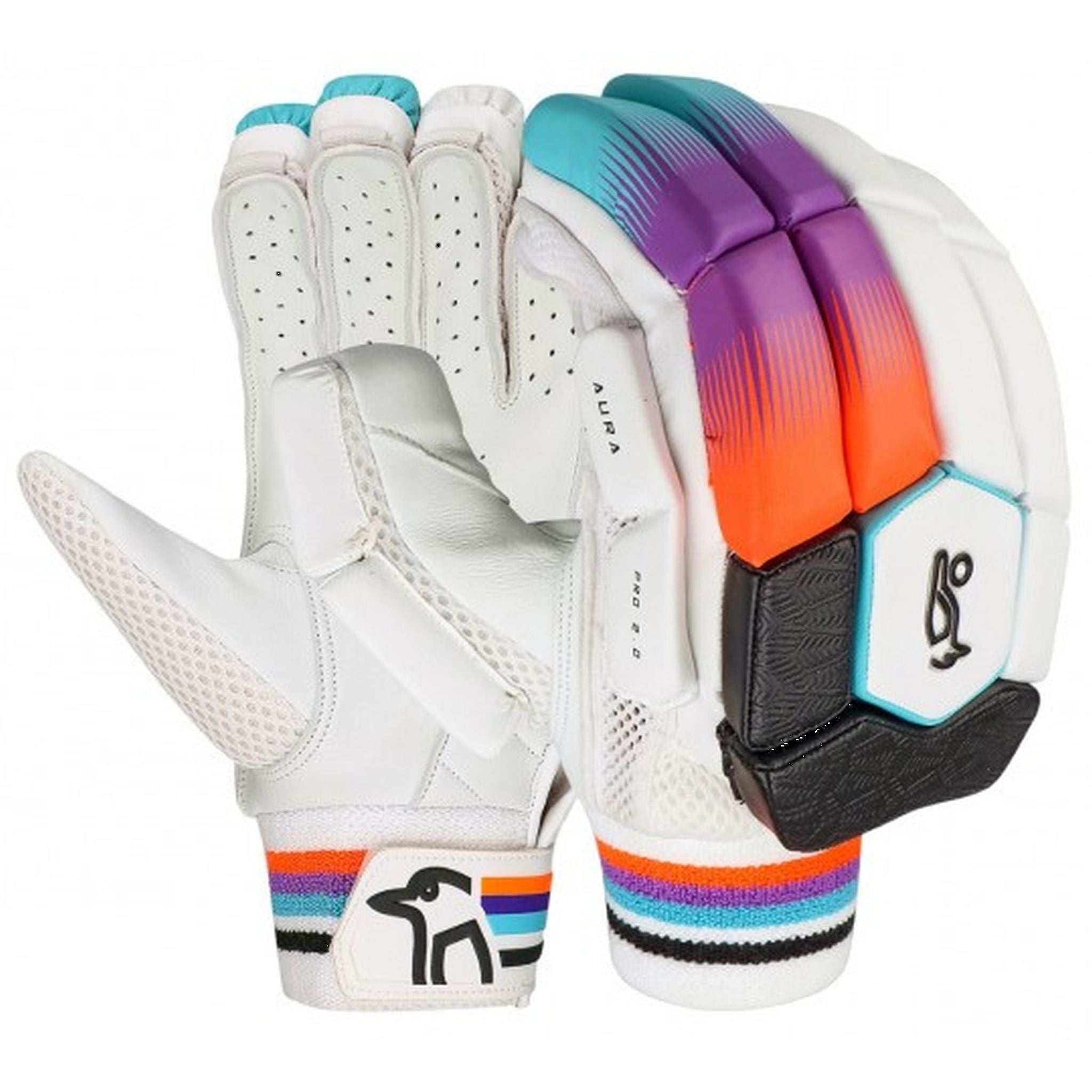 Kookaburra Aura Pro 2.0 Junior Cricket Batting Gloves - Perfect for Youth Cricket Training & Matches